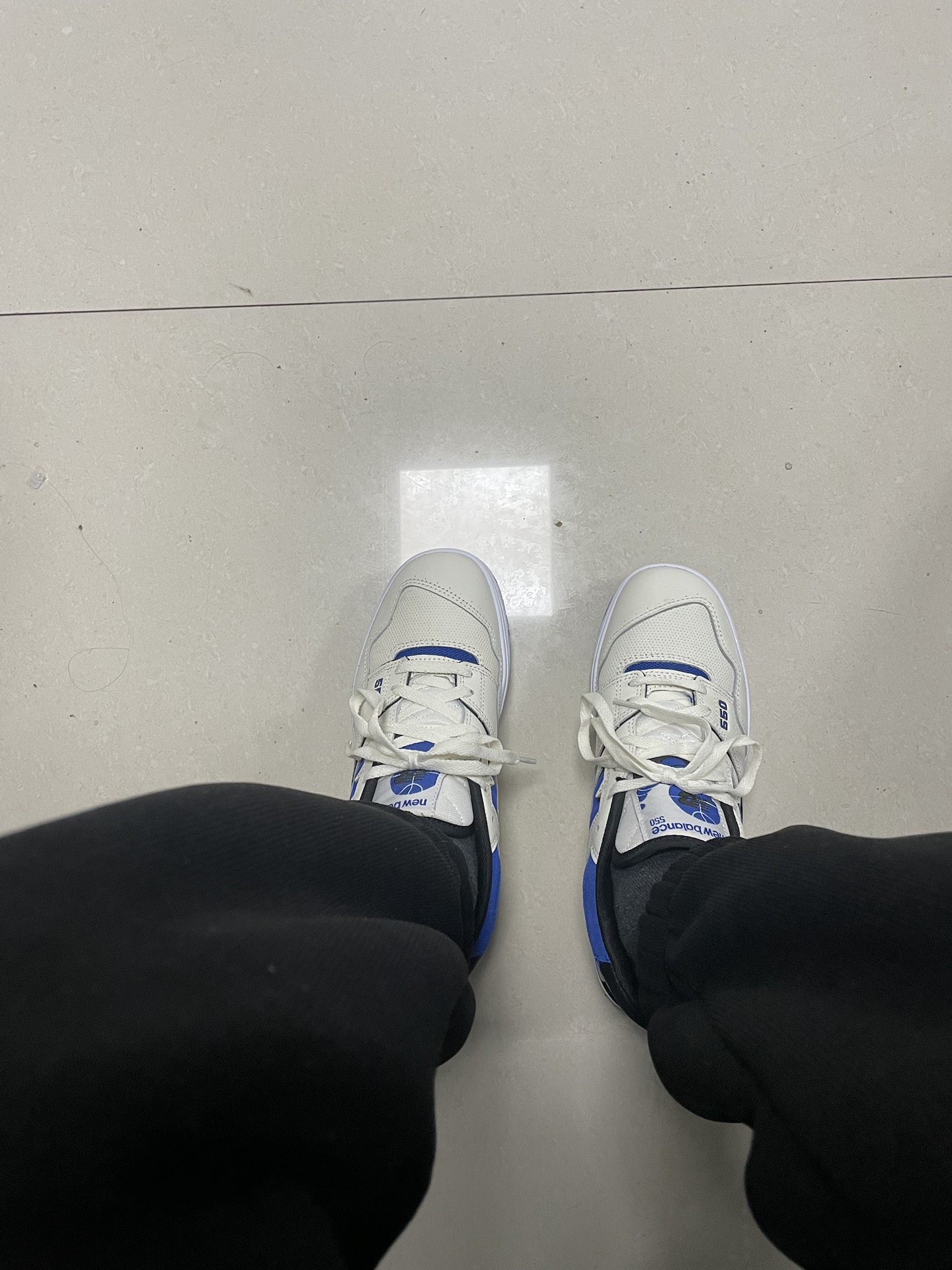 custom review-New Balance NB 550 Low Топ Винтажные Баскетбольные Кроссовки Унисекс Бежевый Синий