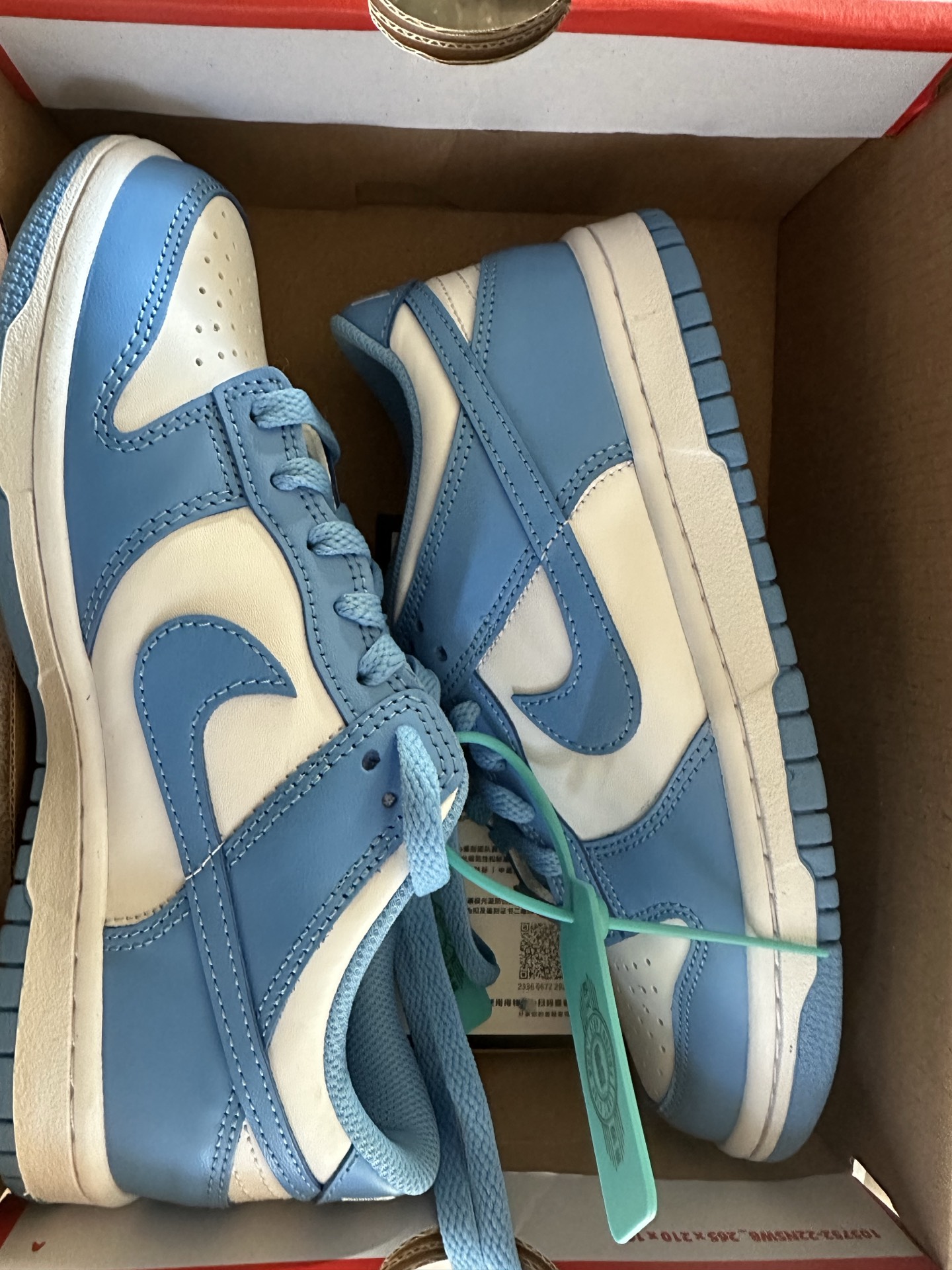 custom review-Nike Dunk Slip Resistant Abrasion Resistant Низкий Топ Детские Скейтбординги Университетский Синий Белый