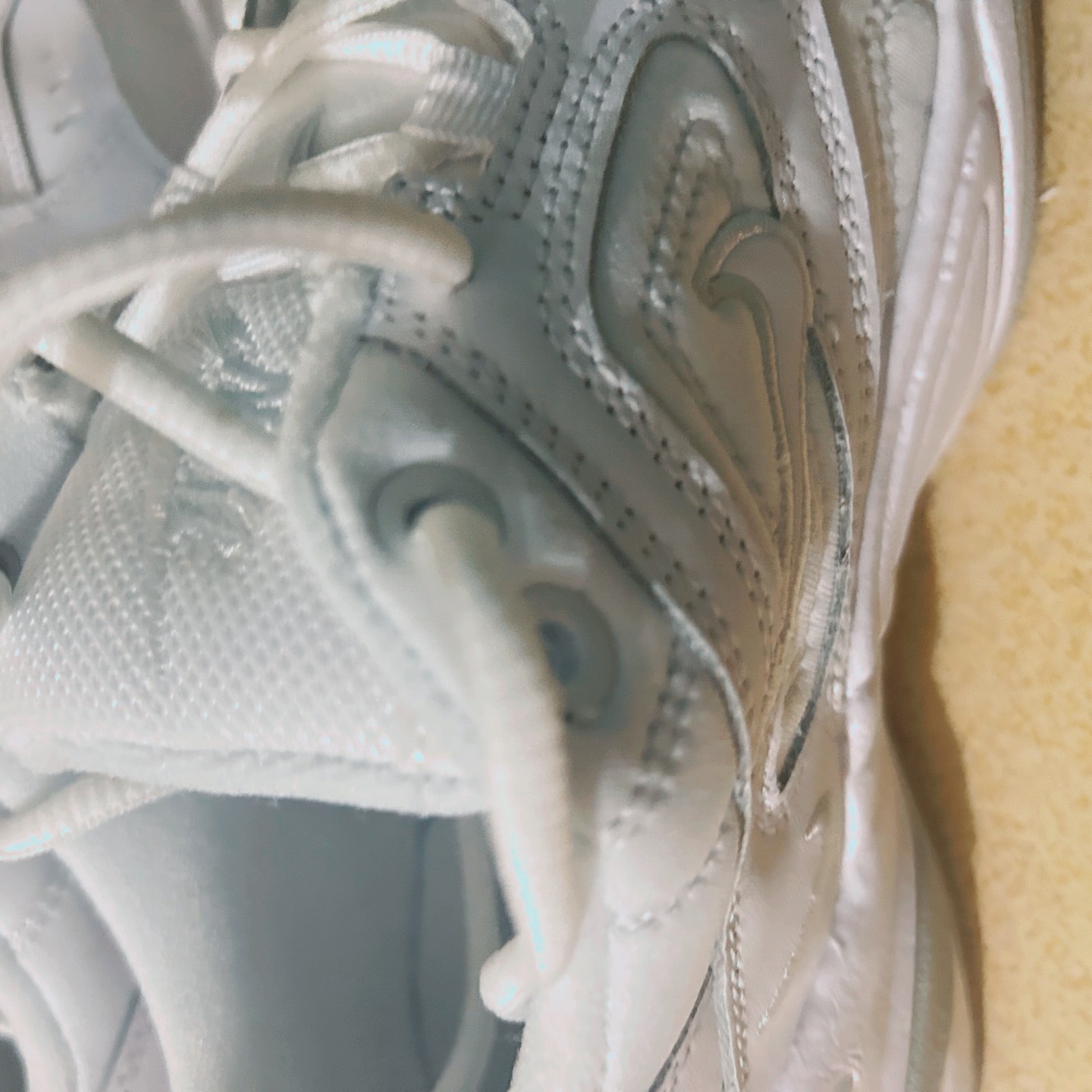 custom review-Nike M2K Tekno Белый Pure Платина Низкий Топ Кроссовки с Толстой Подошвой Женские Белые