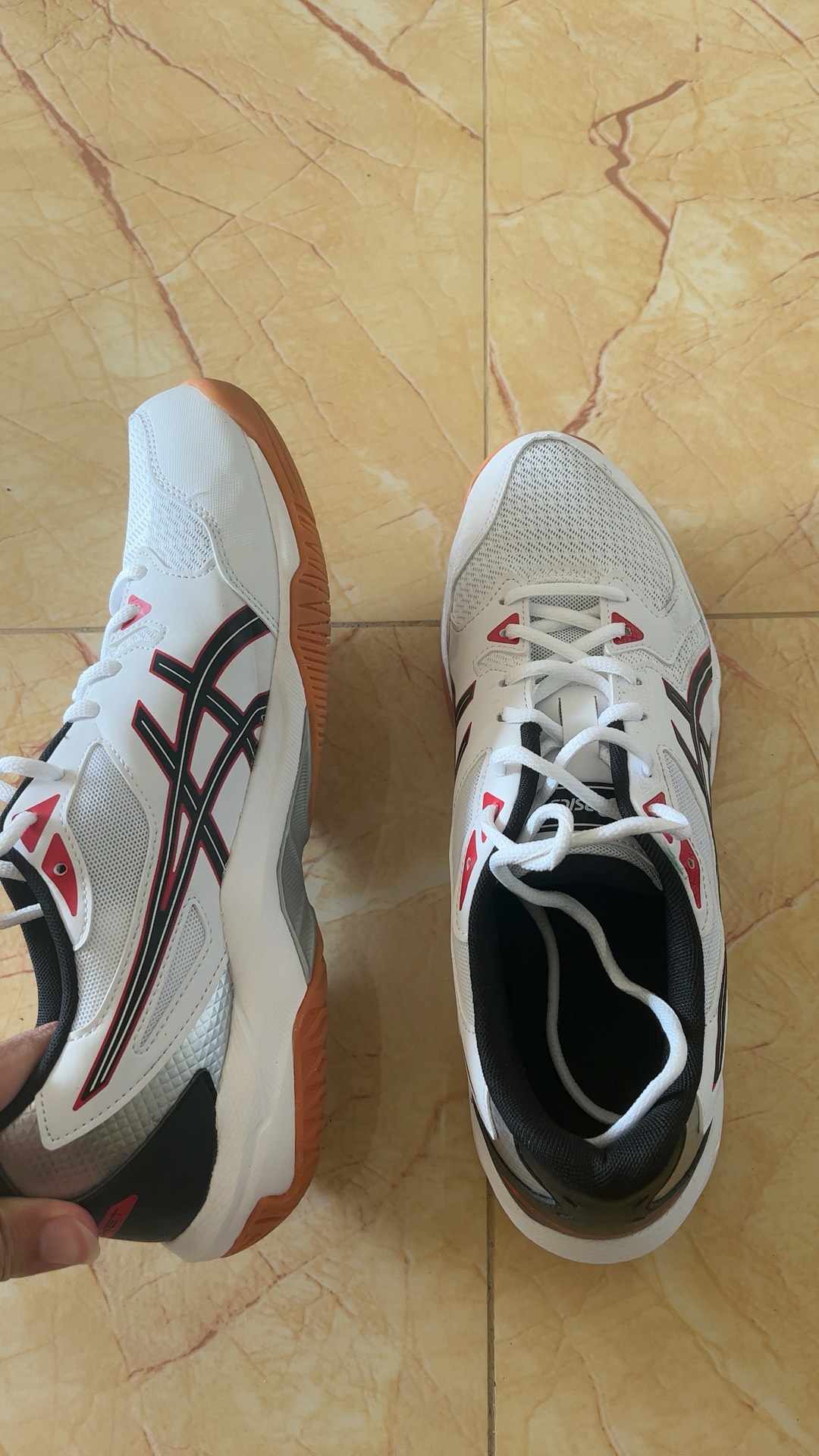 custom review-ASICS Gel Rocket 10 Low Top Бадминтонная Обувь Мужская Белая Красная