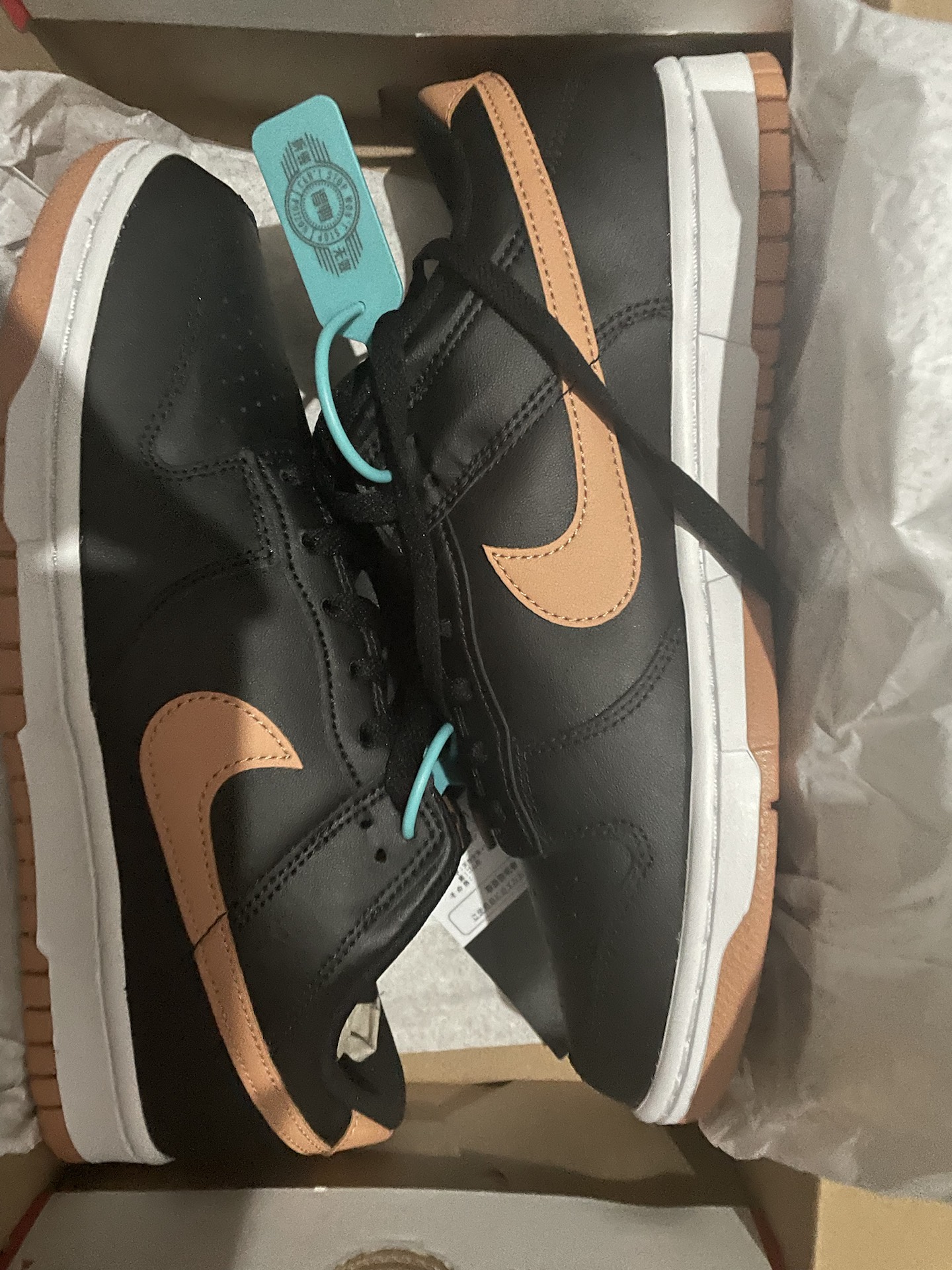 custom review-Nike Dunk 'Янтарно-коричневый' Низкие Кроссовки для скейтбординга Мужские Черные Коричневые