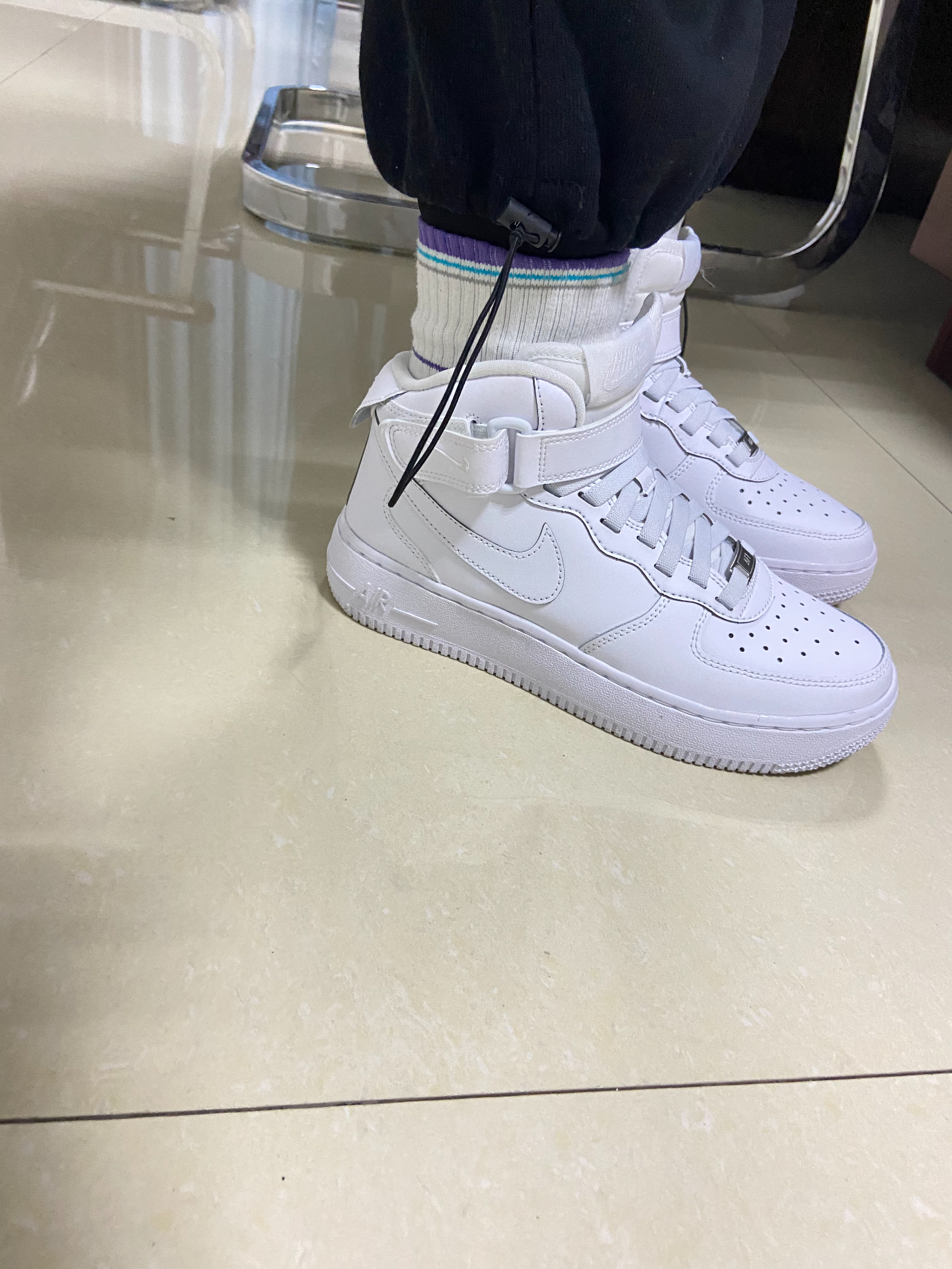 custom review-nike Амортизация Износостойкий MID Топ Детские Скейтбординги Белый