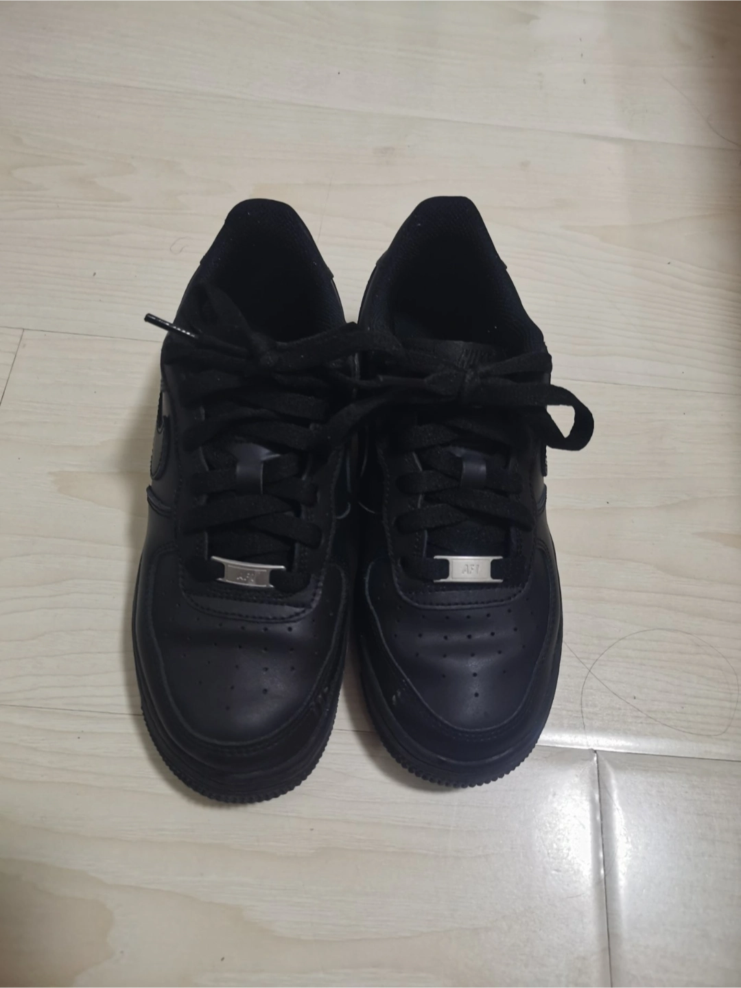 custom review-Nike Air Force 1 Low противоскользящие амортизаторы низкий топ детские скейтбординги черный