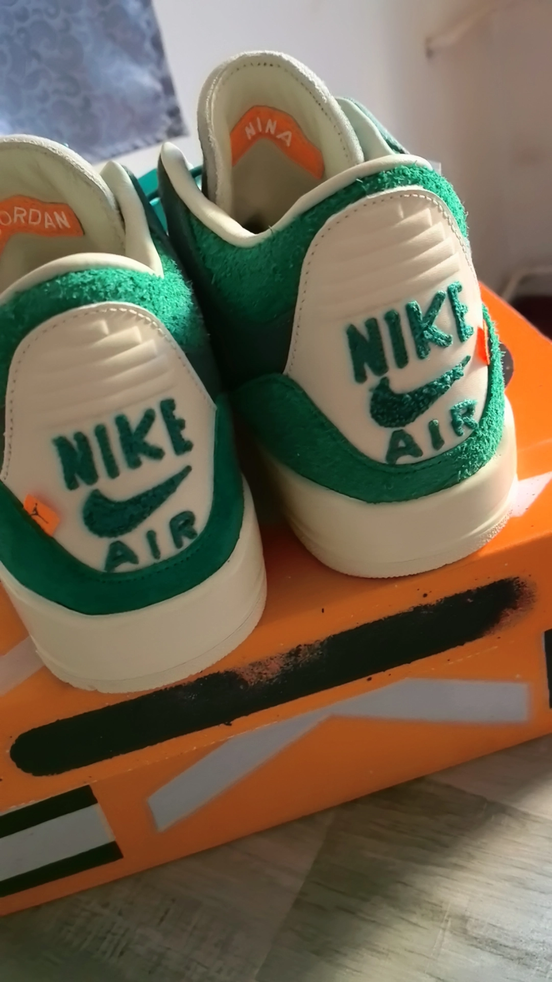 custom review-Jordan Air Джордан 3 MID Топ Винтажные баскетбольные кроссовки Женские Зеленый