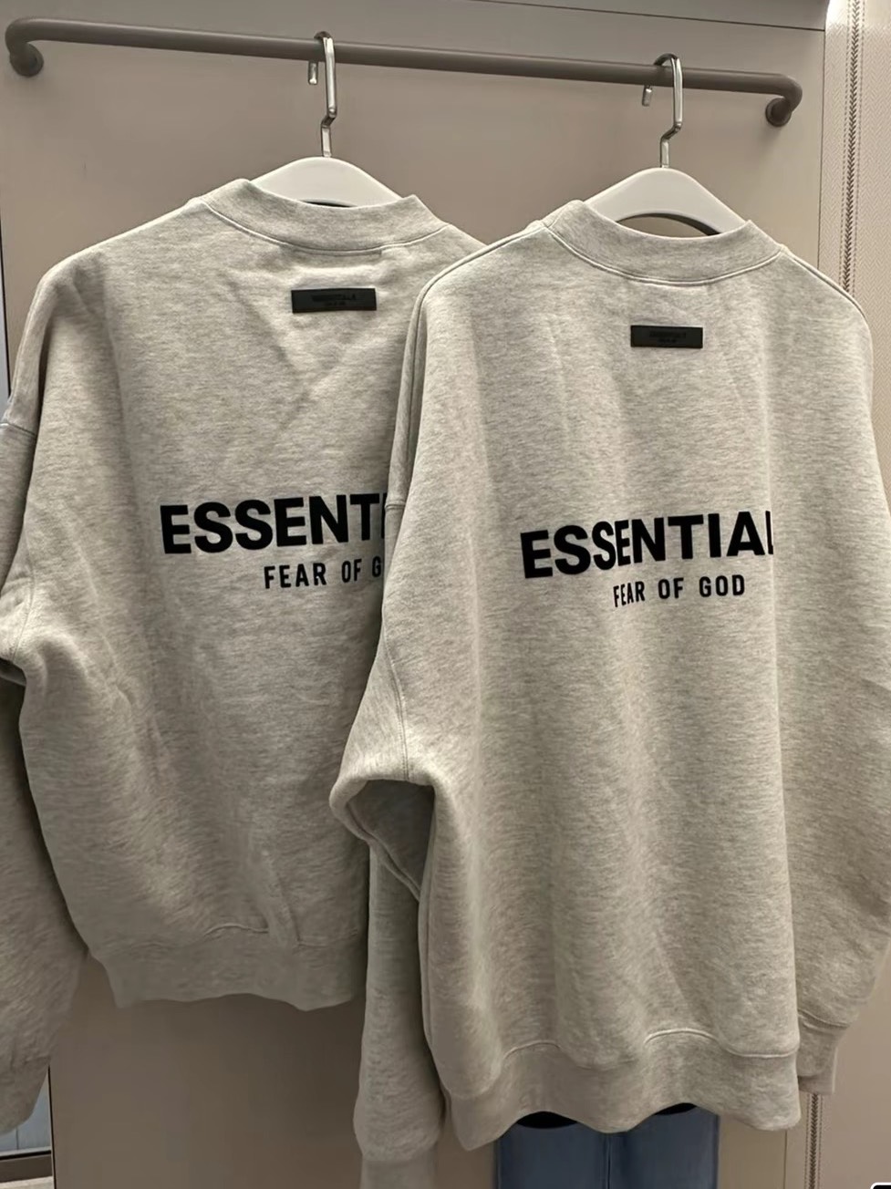 custom review-Fear Of God Essentials Осенний Свитшот Мужской Light Oatmeal