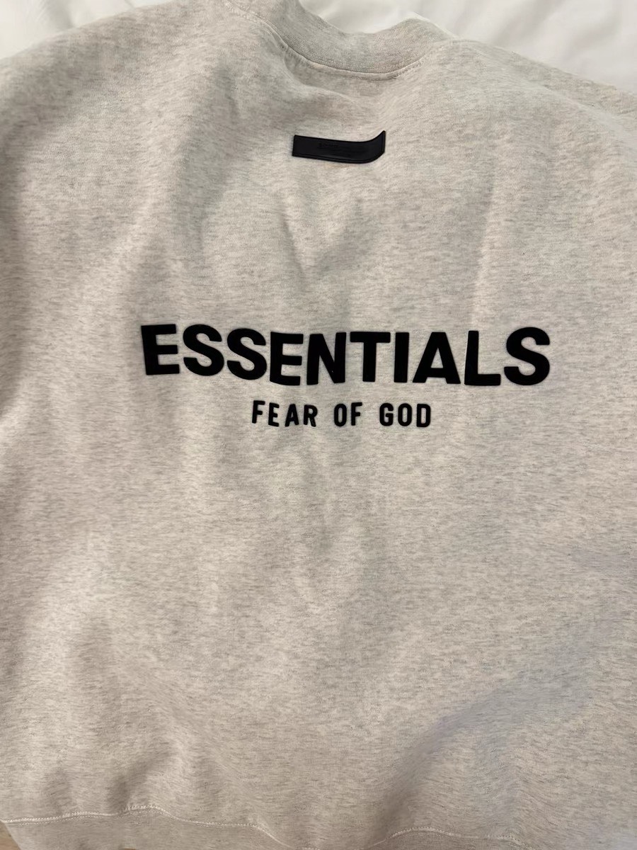 custom review-Fear Of God Essentials Осенний Свитшот Мужской Light Oatmeal