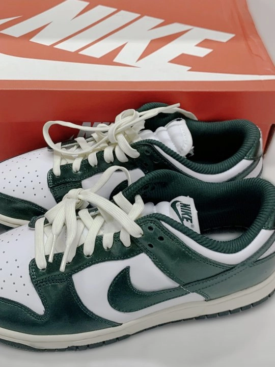 custom review-Nike Dunk 'Винтажный зеленый' Низкие кроссовки для скейтбординга Женские Белый Зеленый