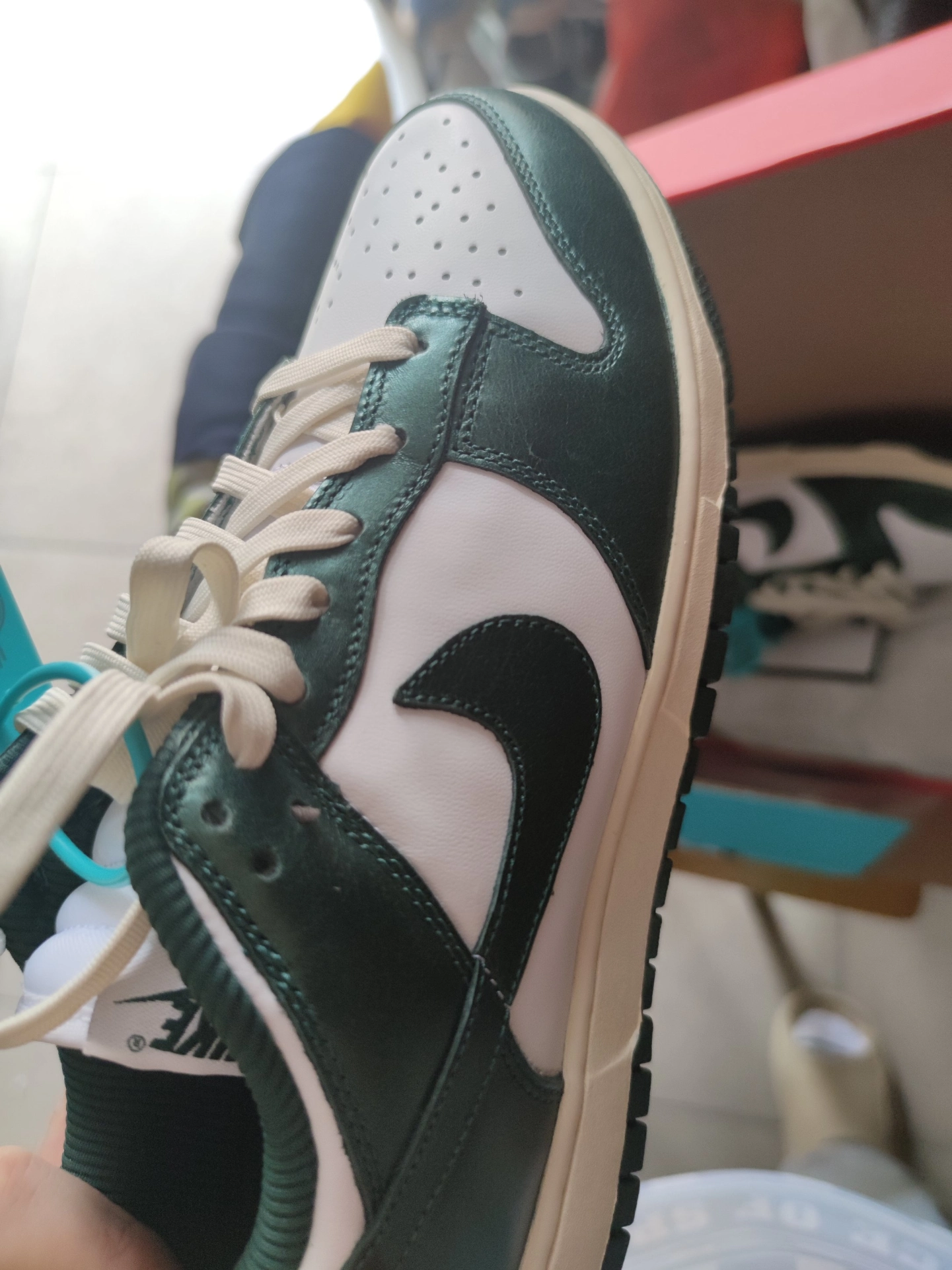 custom review-Nike Dunk 'Винтажный зеленый' Низкие кроссовки для скейтбординга Женские Белый Зеленый