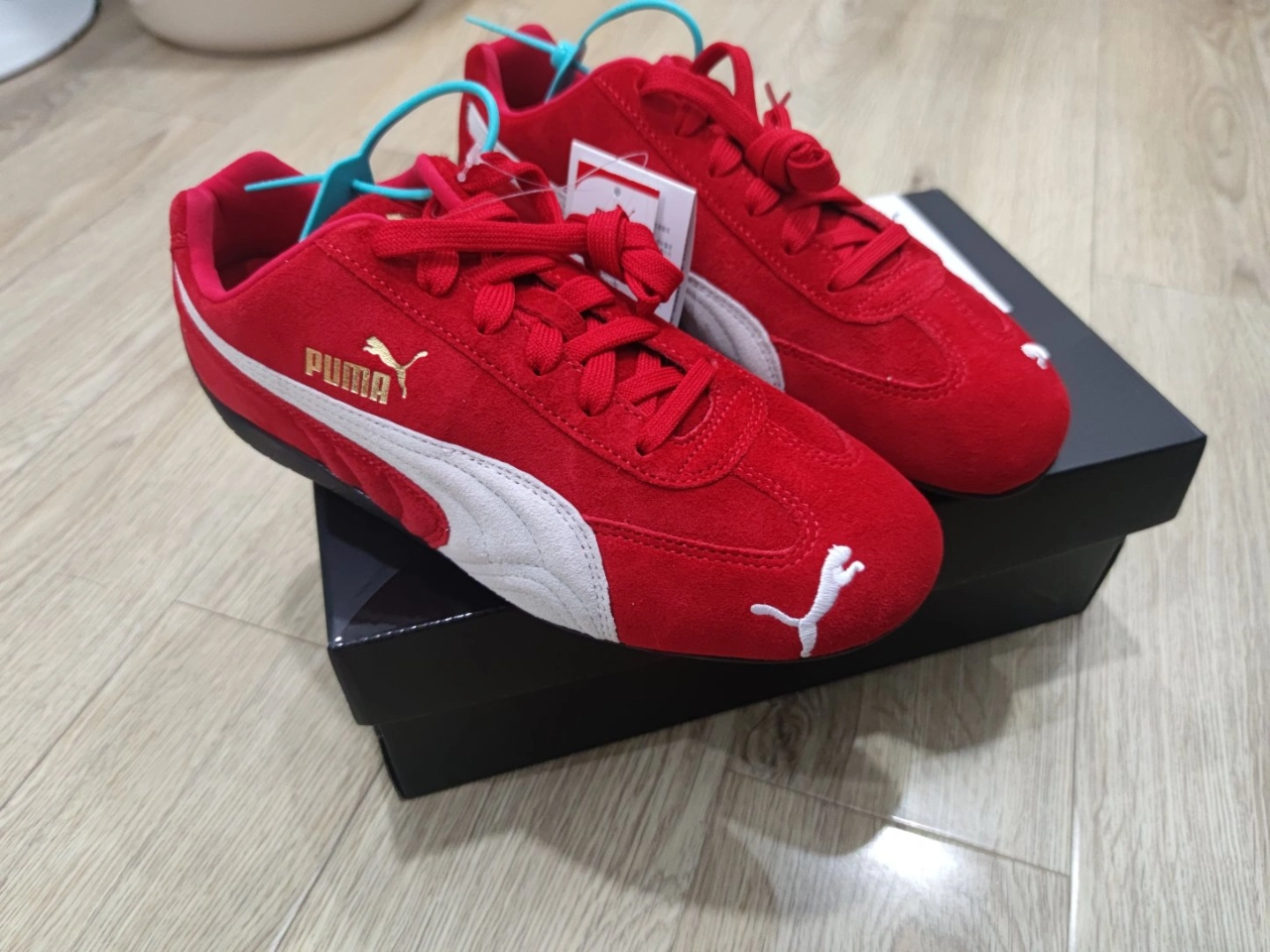 custom review-PUMA Speedcat Go OG Устойчивые к истиранию Низкие Кроссовки для тренировок Унисекс Пламя Красный