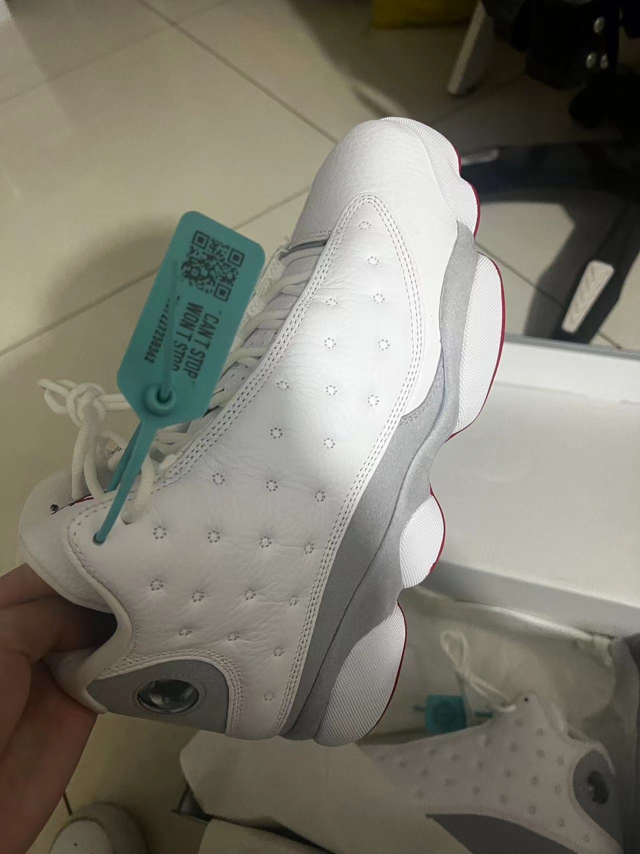 custom review-Jordan Air Jordan 13 'Волк GREY' MID Топ Винтажные баскетбольные кроссовки Мужской Белый Серый