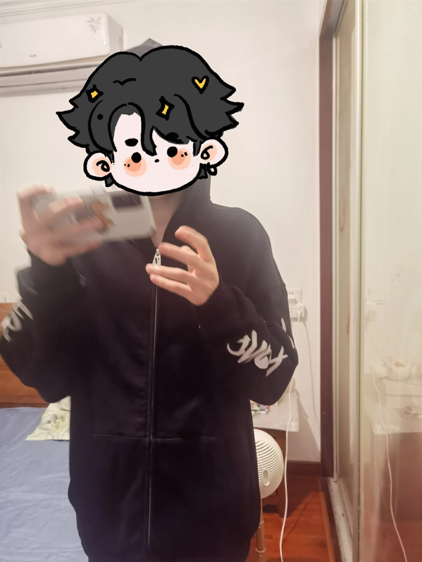 custom review-VLONE Loose Fit Zipper Hoodie Unisex