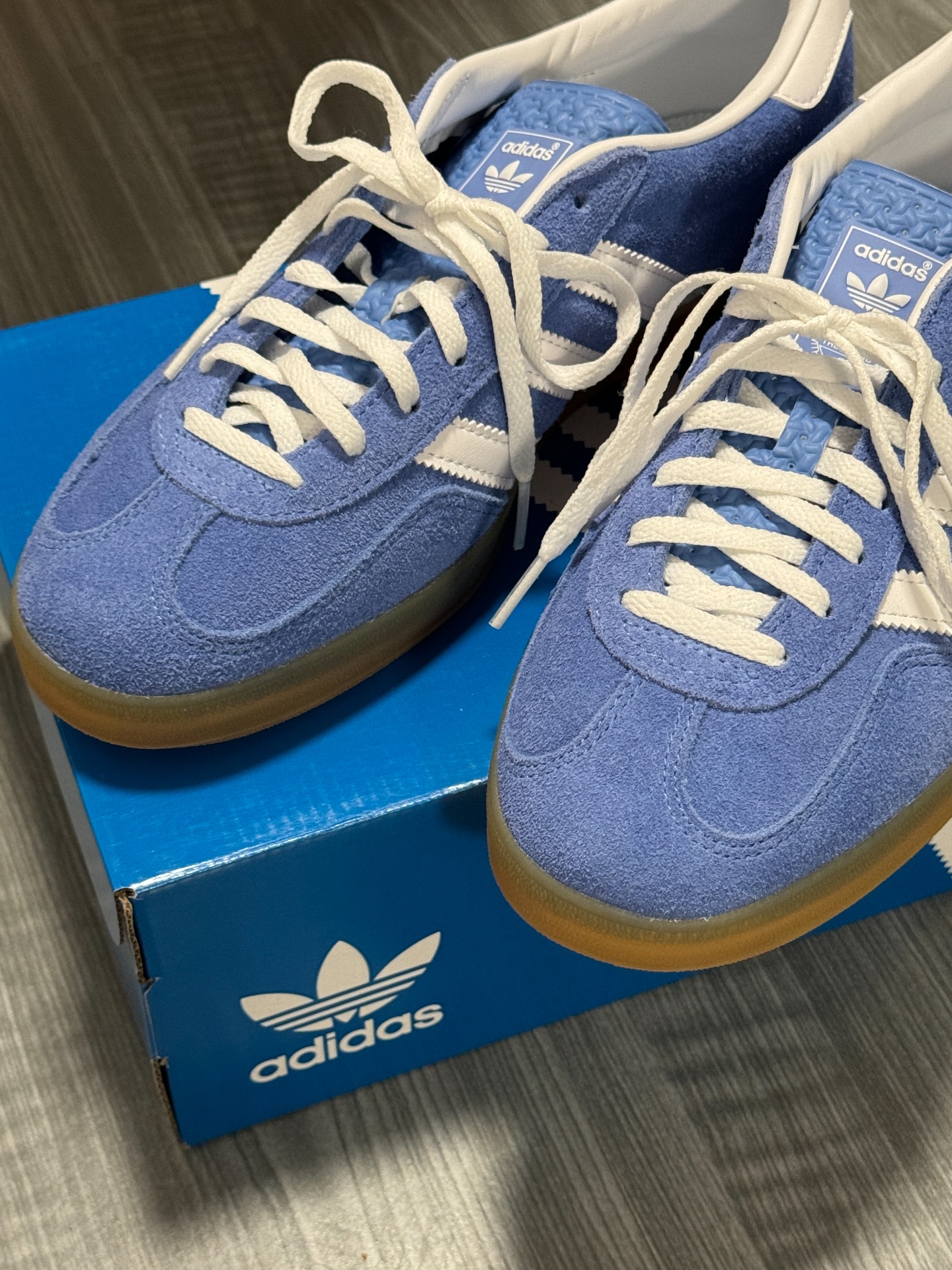 custom review-Adidas Gazelle Indoor Blue Fusion Gum Women's