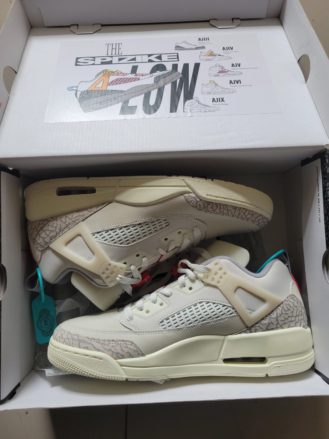 custom review-Джордан Spizike 'Кокосовое молоко' Устойчивый к истиранию Низкий Топ Винтажные Баскетбольные Кроссовки Мужские Бежевые