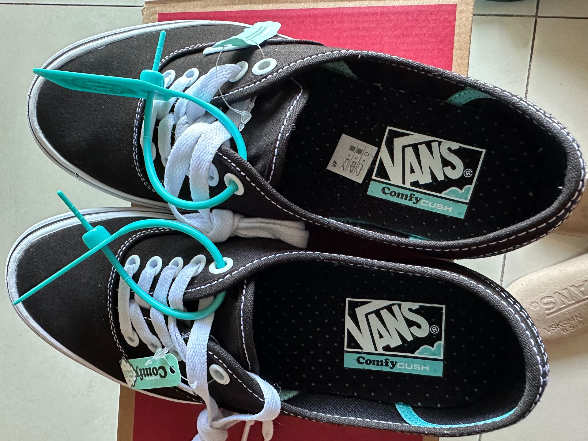 custom review-Vans Authentic Comfycush Устойчивые к истиранию Низкие Кеды Унисекс Черный Белый