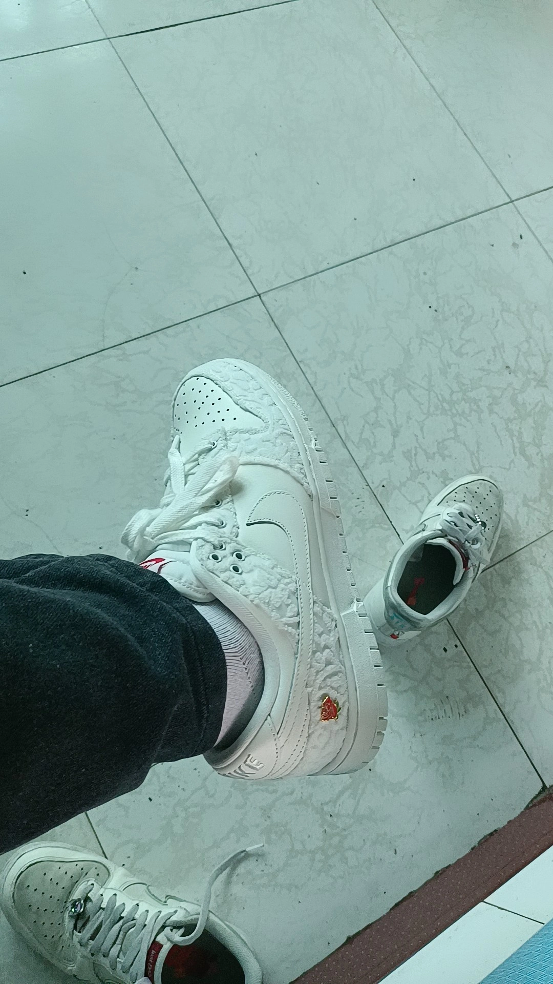 custom review-Nike Dunk Give HER Flowers Slip-Resistant Low Top Скейтборд Кроссовки Женские Белые