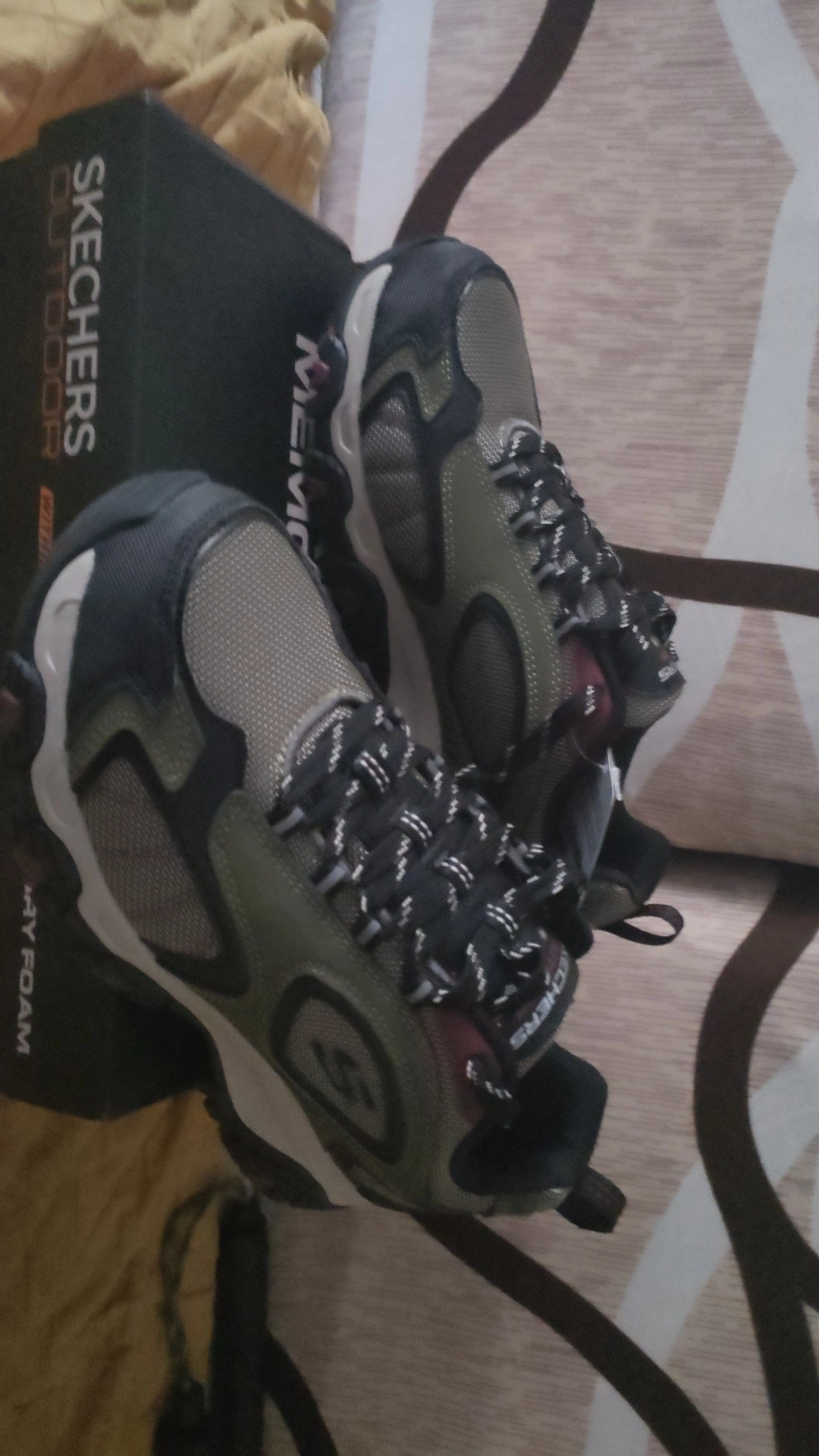 custom review-Skechers На открытом воздухе Текстиль Синтетическая кожа Коровья кожа спилок