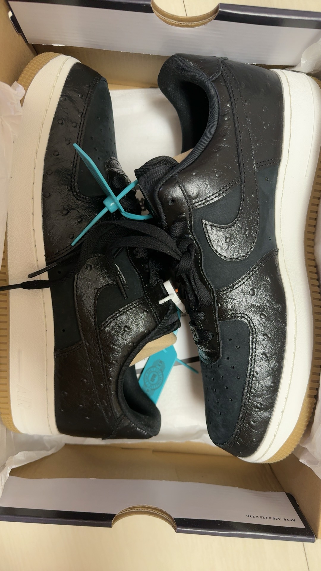 custom review-Nike Air FORCE 1 'Черный Ostrich' Низкие Кроссовки для скейтбординга Женские Черные