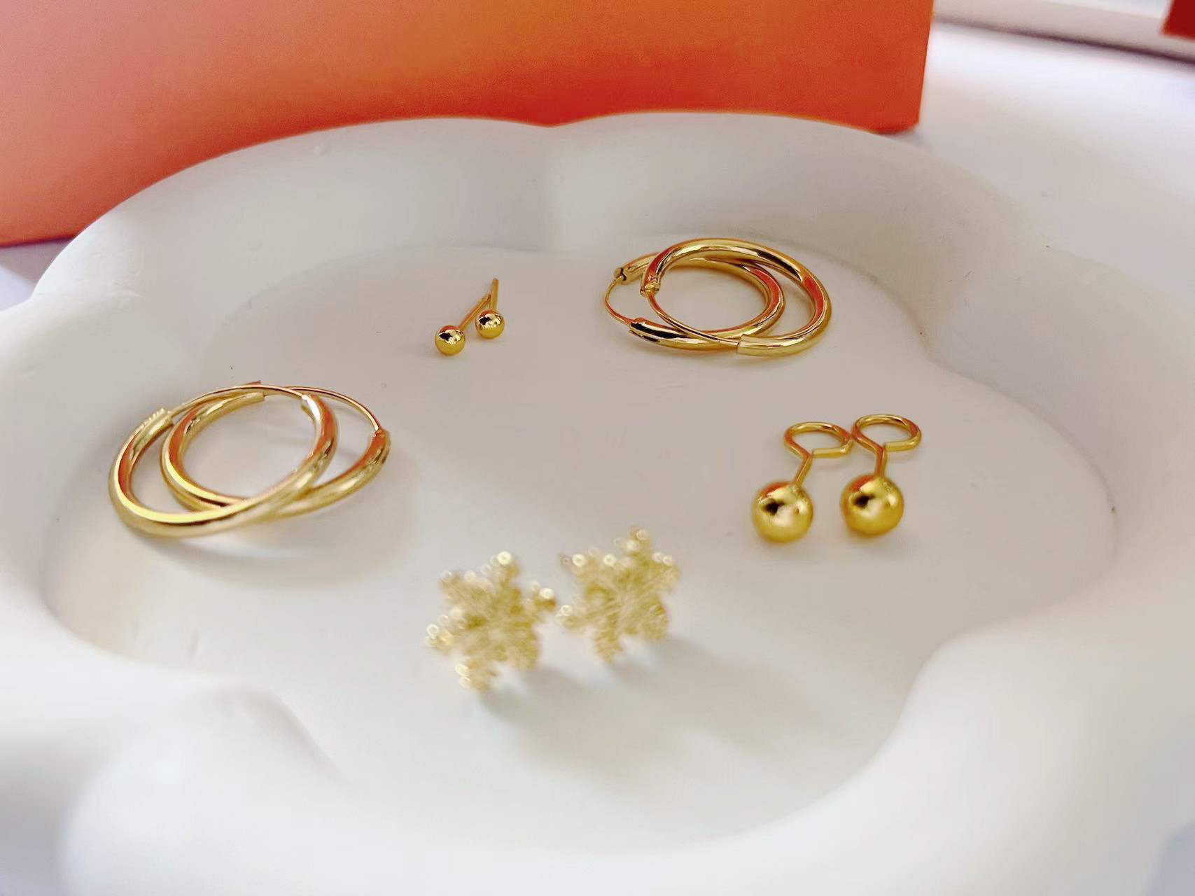 六桂福黄金耳饰合集