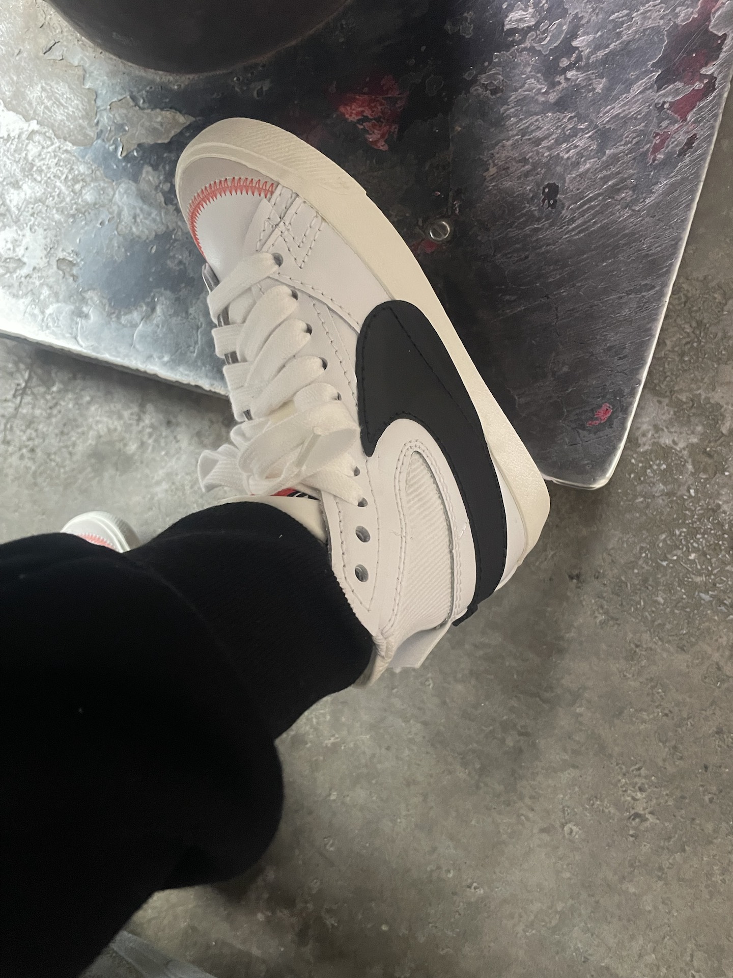 custom review-Nike Blazer 77 Jumbo MID Топ Детские Скейтбординги Белый Черный