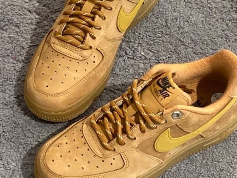 custom review-Nike Air Force 1 Low Топ Скейтборд Кроссовки Женские Пшеница