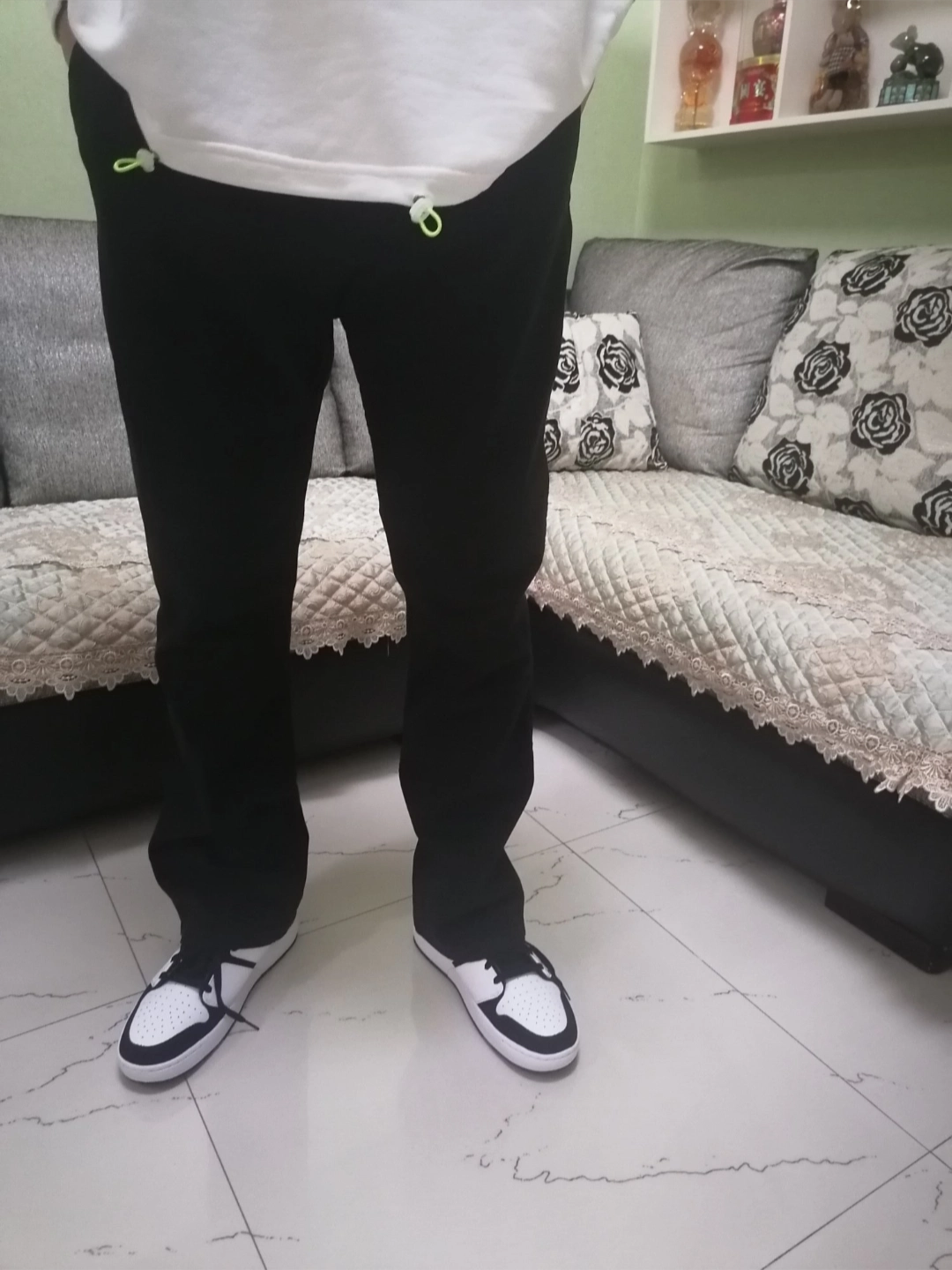 custom review-Джордан Nu Retro 1 Low Топ Винтажные баскетбольные кроссовки Мужской Черно-белая панда