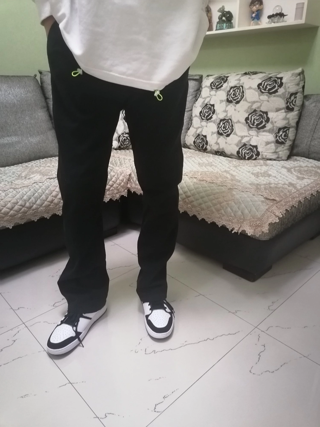 custom review-Джордан Nu Retro 1 Low Топ Винтажные баскетбольные кроссовки Мужской Черно-белая панда