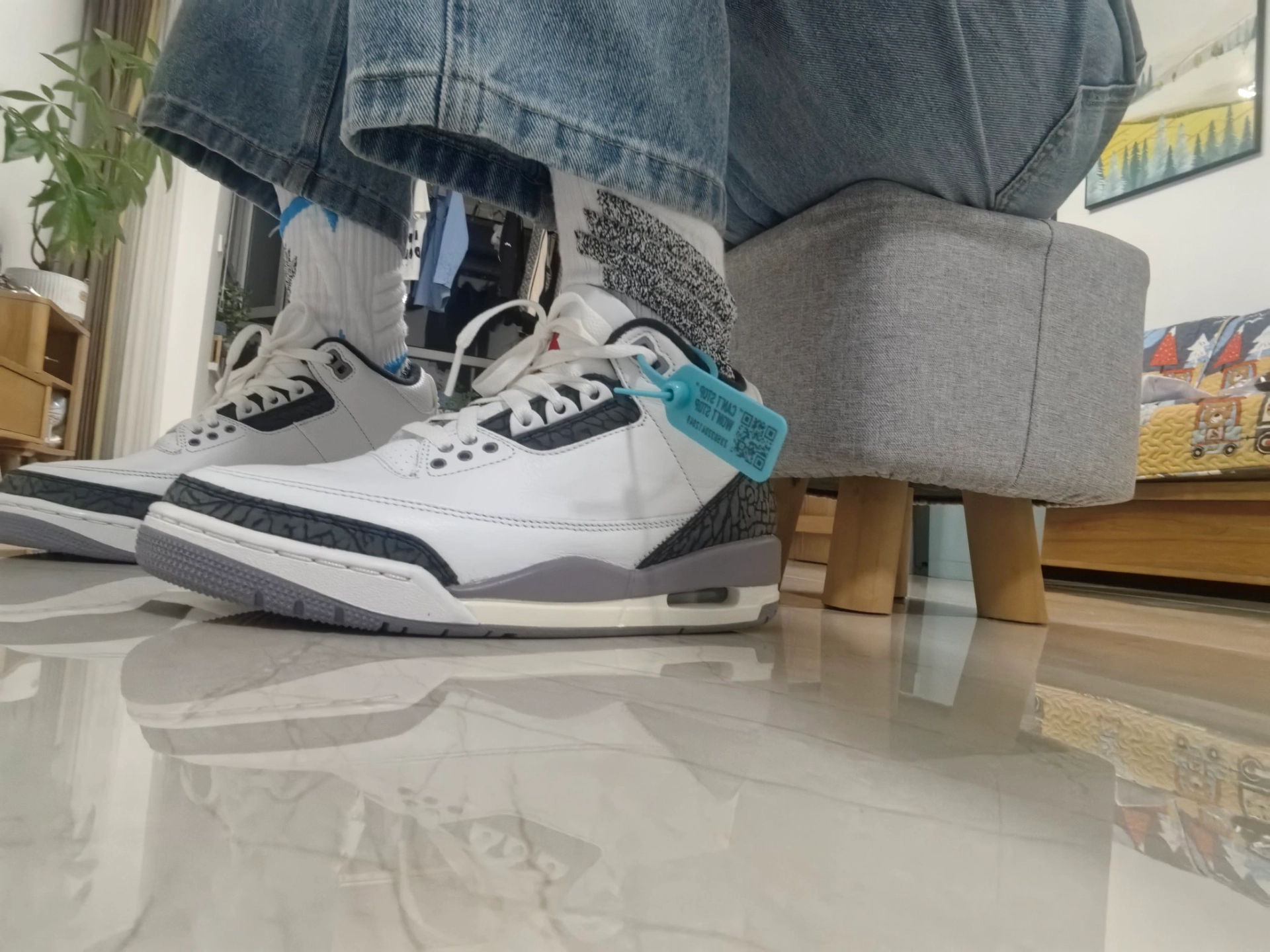custom review-Air Jordan 3 Retro 'Cement Grey'