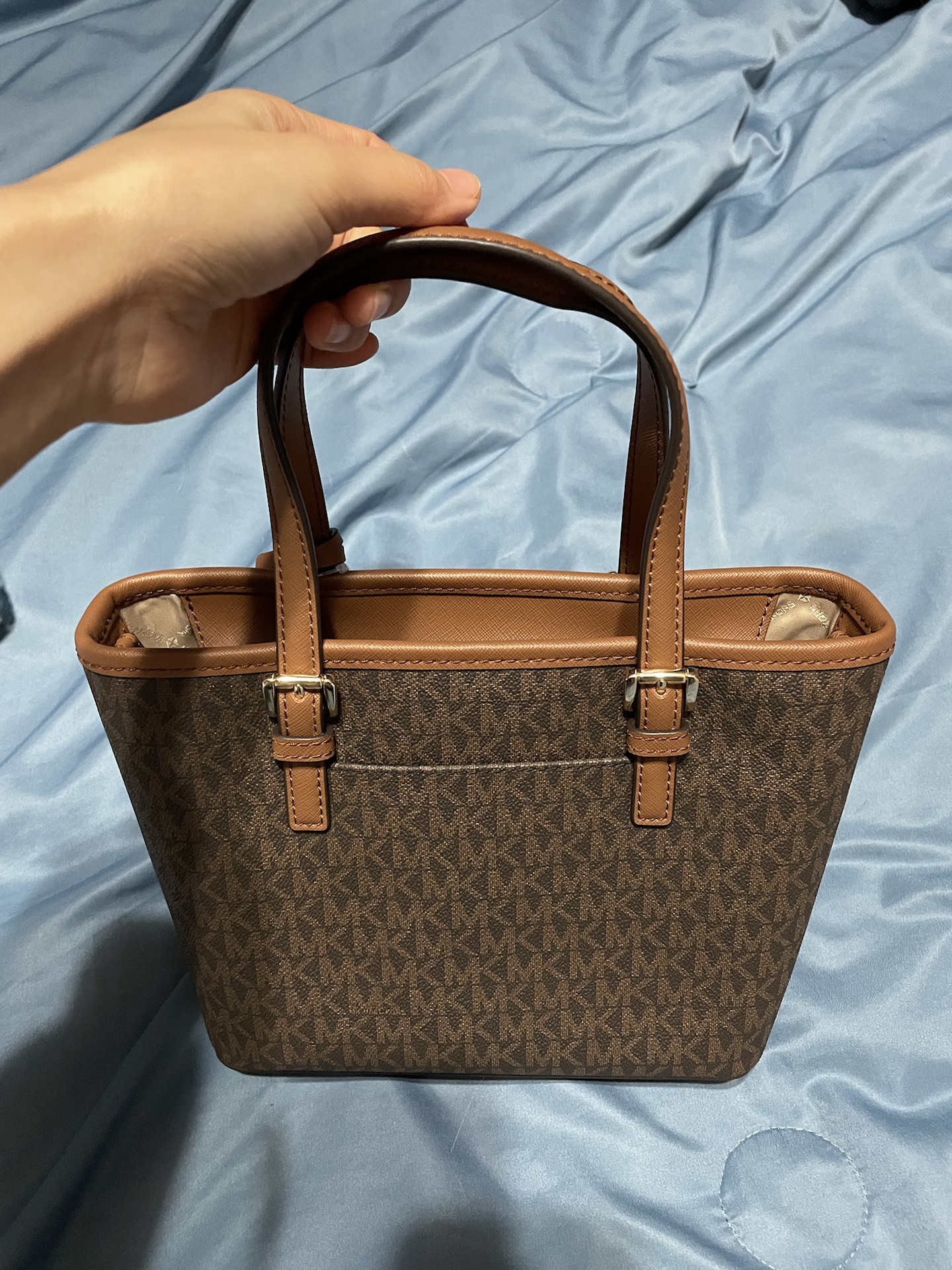 custom review-MICHAEL KORS Jet Set Кожа Корзинка-сумка Тоут Сумка Сумка для покупок Сумка через плечо Сумка Мини Женская
