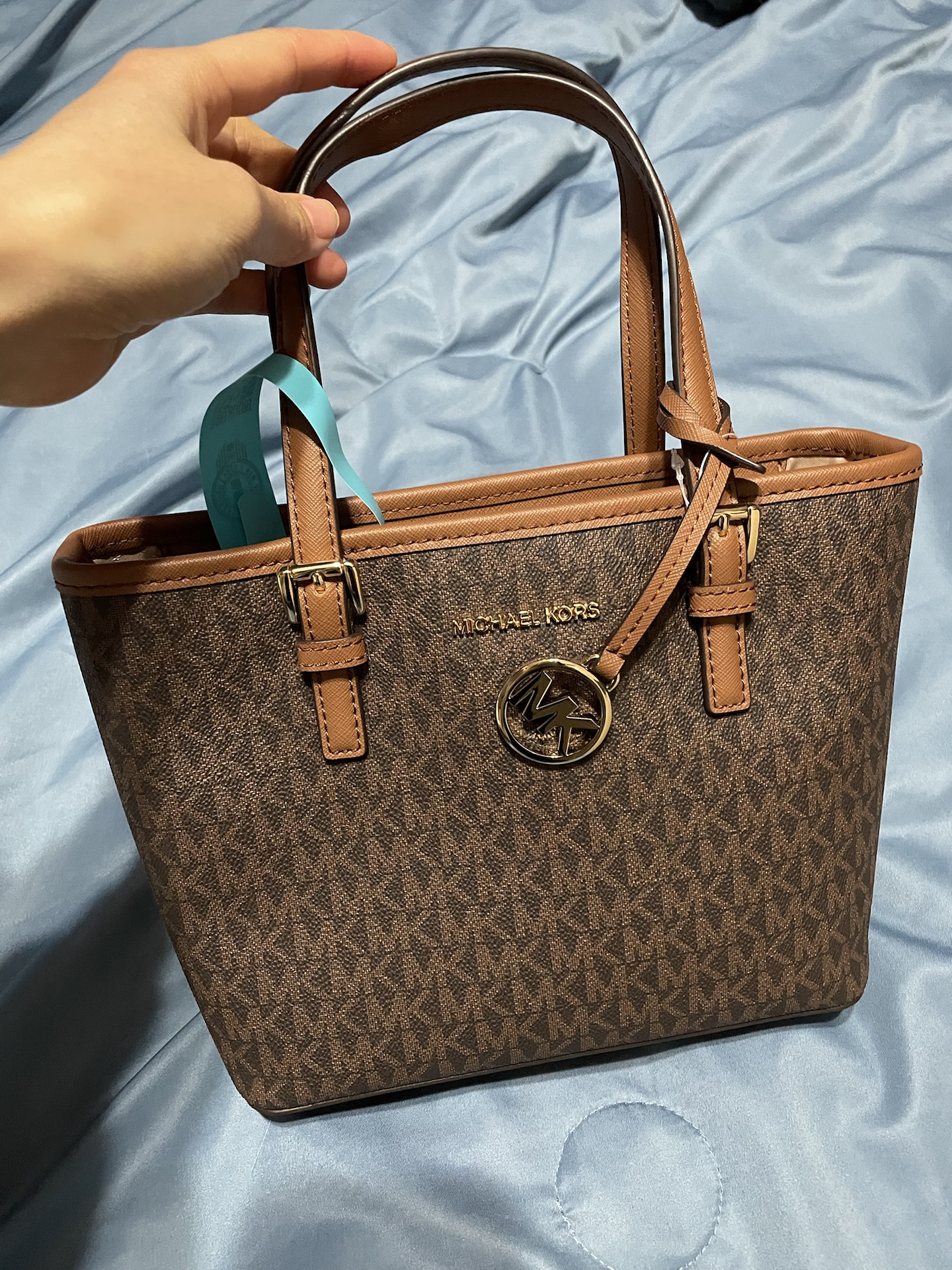 custom review-MICHAEL KORS Jet Set Кожа Корзинка-сумка Тоут Сумка Сумка для покупок Сумка через плечо Сумка Мини Женская