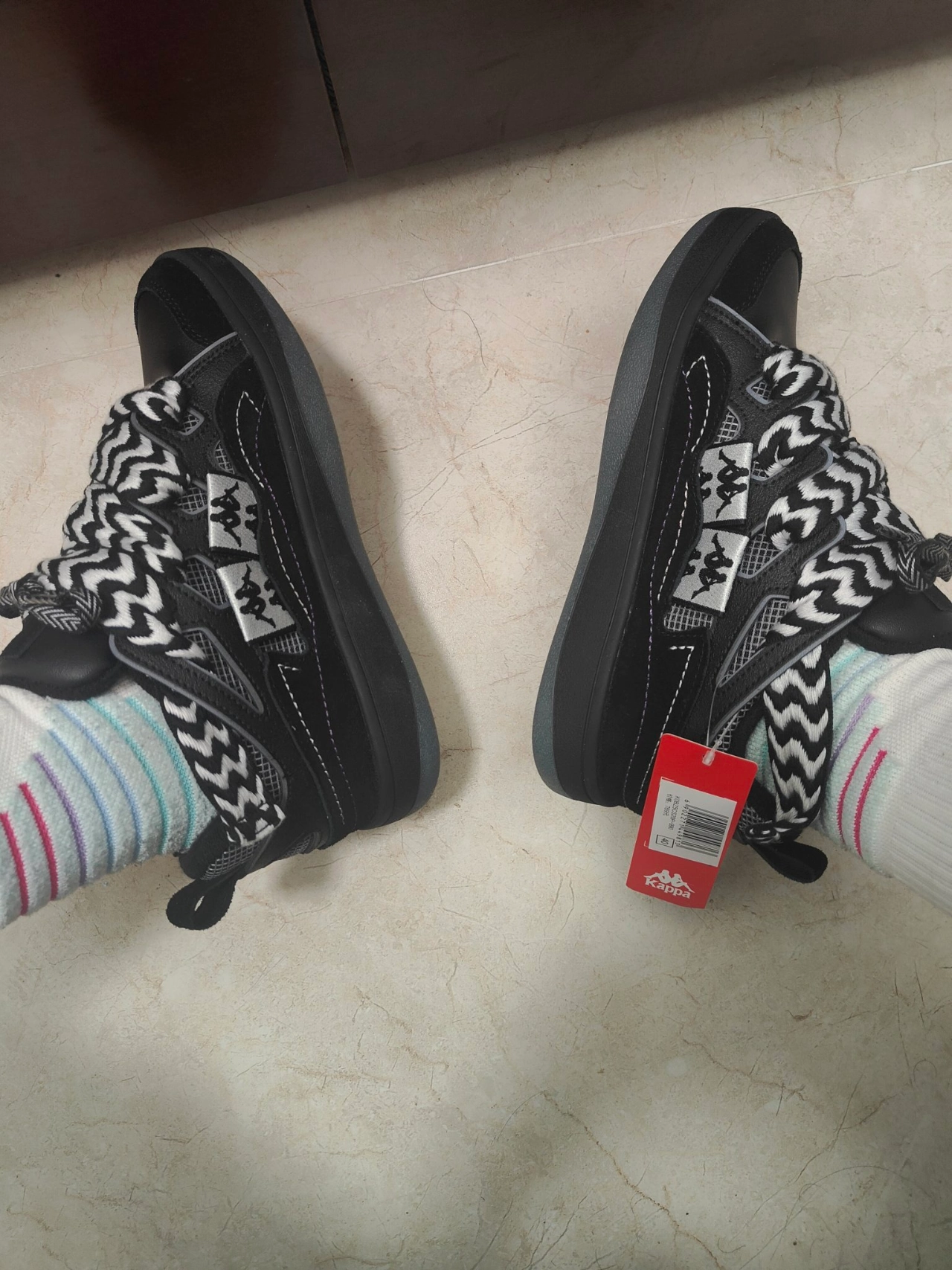 custom review-KAPPA Fatty Обувь Износостойкая и Легкая Низкие Кроссовки для Скейтбординга Унисекс Черные Серые