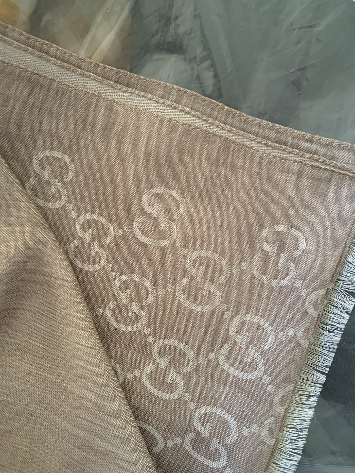 custom review-GUCCI Шерсть Вязаные Шарфы Унисекс Светлый Хаки