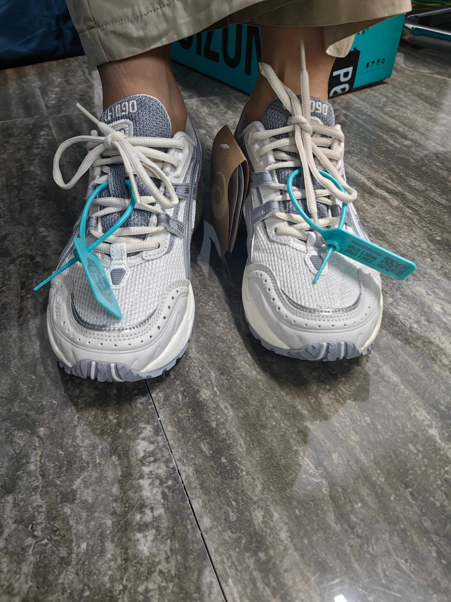 custom review-Asics Gel 1090 V1 Low Топ Повседневная Обувь Унисекс Белый Серый