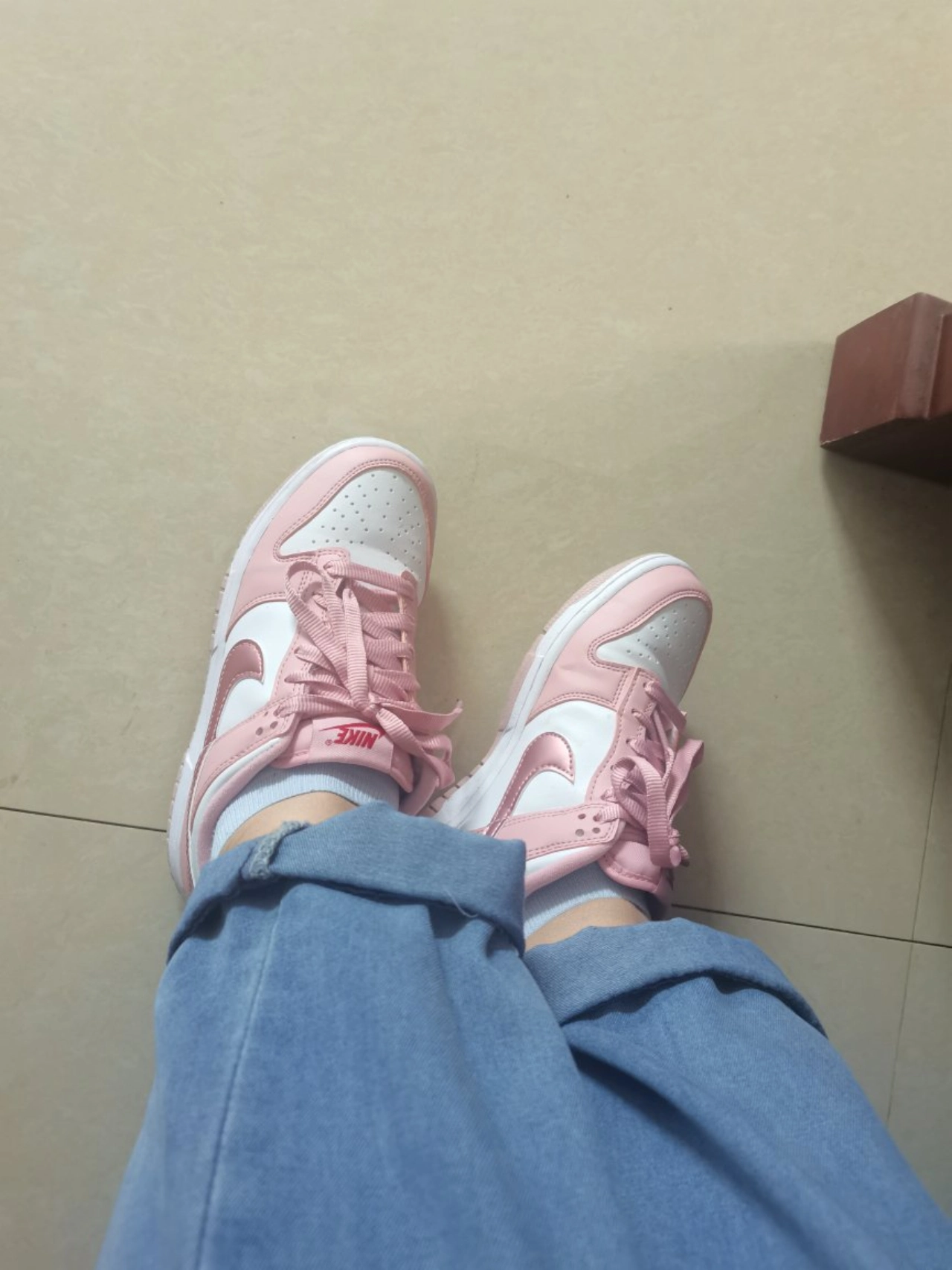 custom review-Nike Dunk Розовый Бархат Низкий Топ Детские Скейтбординги Розово-вишневый