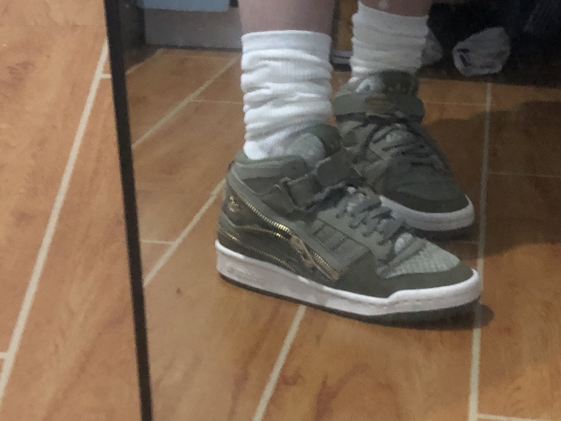 custom review-Adidas Originals Forum Mid High Скейтборд Кроссовки Женские Светло-армейский зеленый