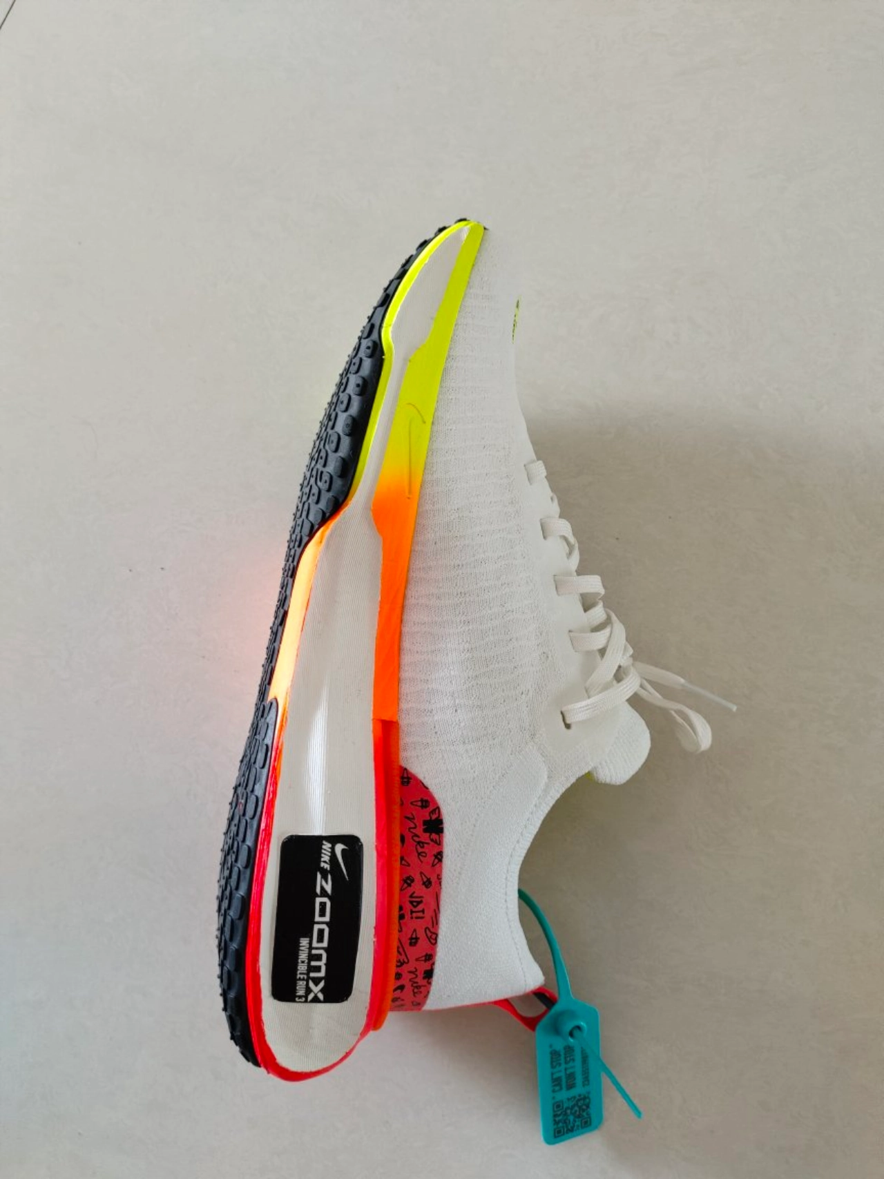 custom review-Nike Invincible 3 Амортизация Устойчивый к истиранию Дышащий Низкий Топ Повседневные Тренировочные Беговые кроссовки Мужские Белый Красный