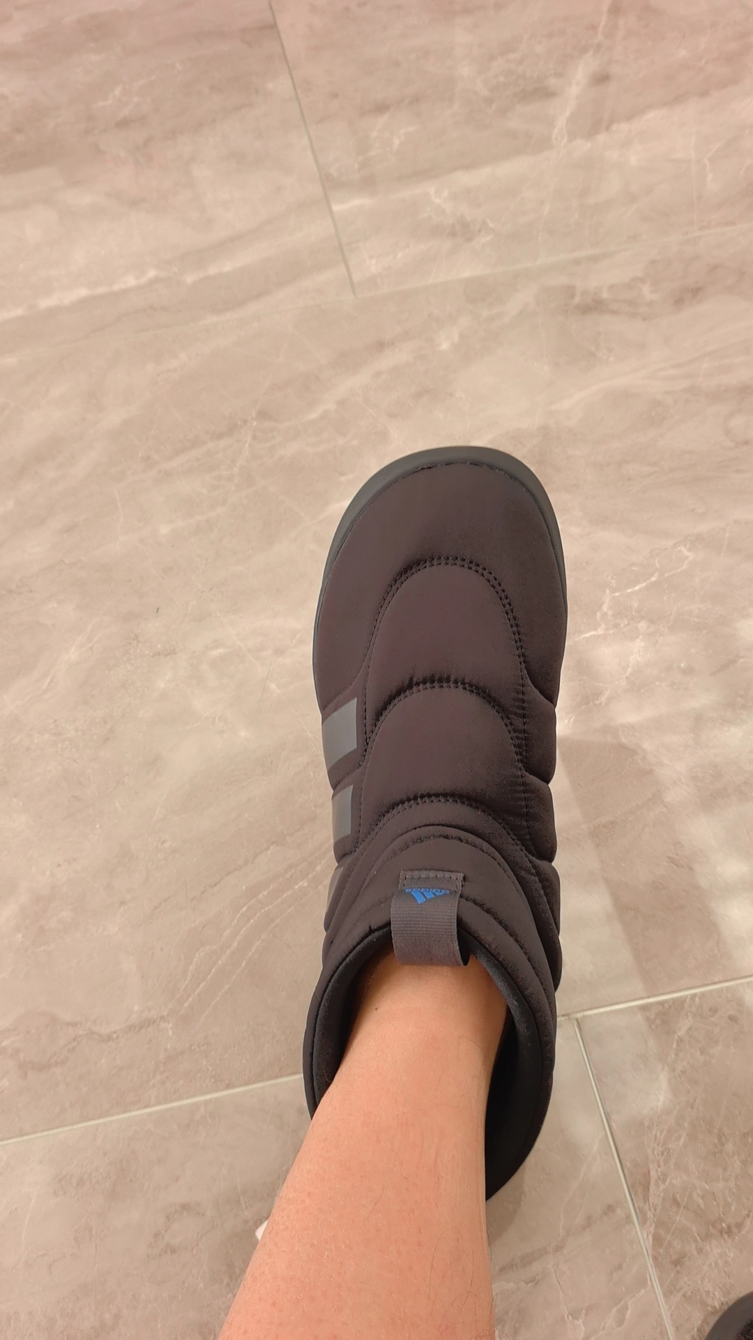 custom review-Adidas Adipuff Термостойкий Устойчивый к истиранию Против скольжения Короткие Снежные ботинки Унисекс Черный