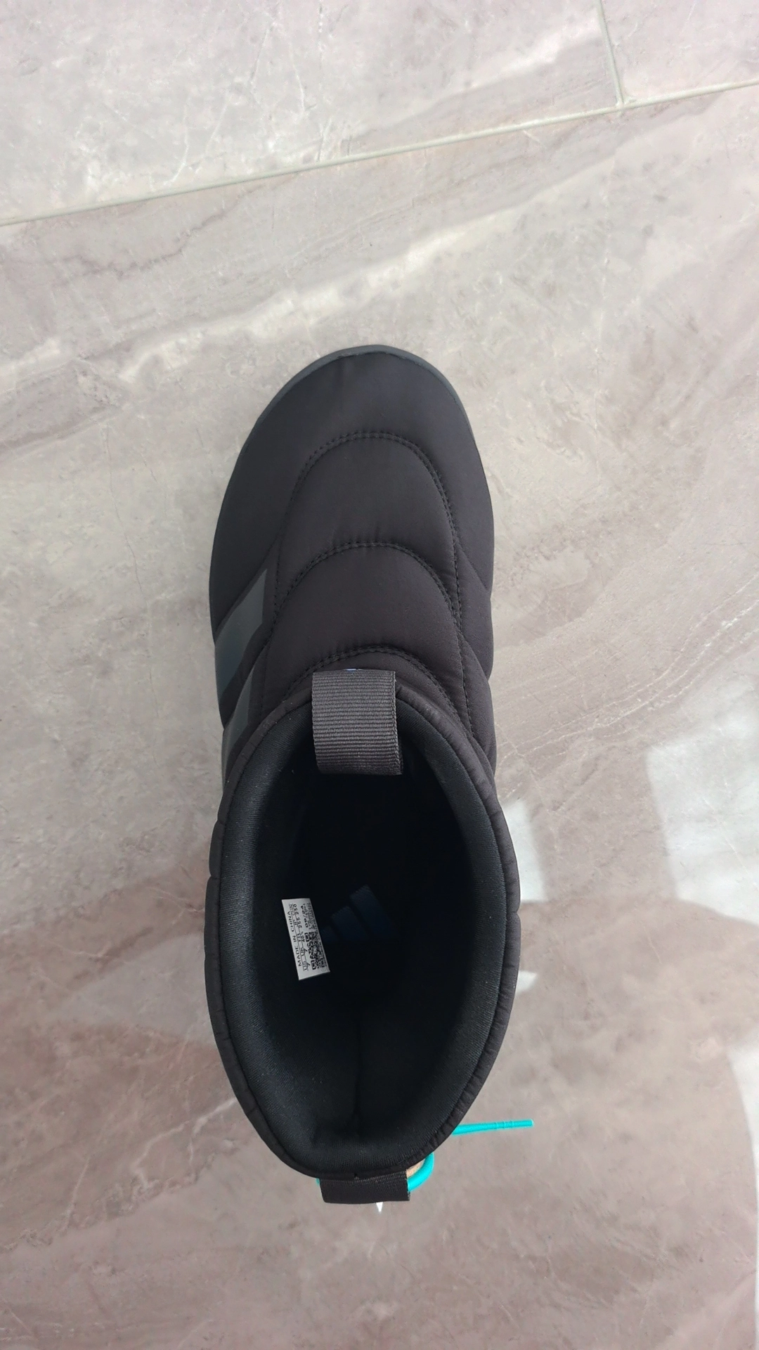 custom review-Adidas Adipuff Термостойкий Устойчивый к истиранию Против скольжения Короткие Снежные ботинки Унисекс Черный