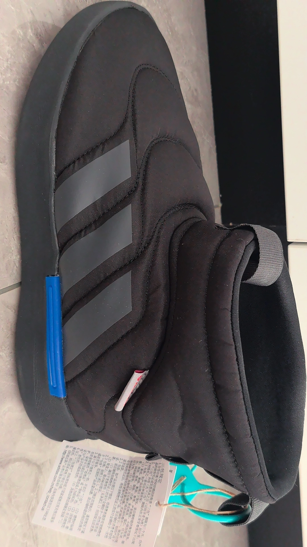 custom review-Adidas Adipuff Термостойкий Устойчивый к истиранию Против скольжения Короткие Снежные ботинки Унисекс Черный