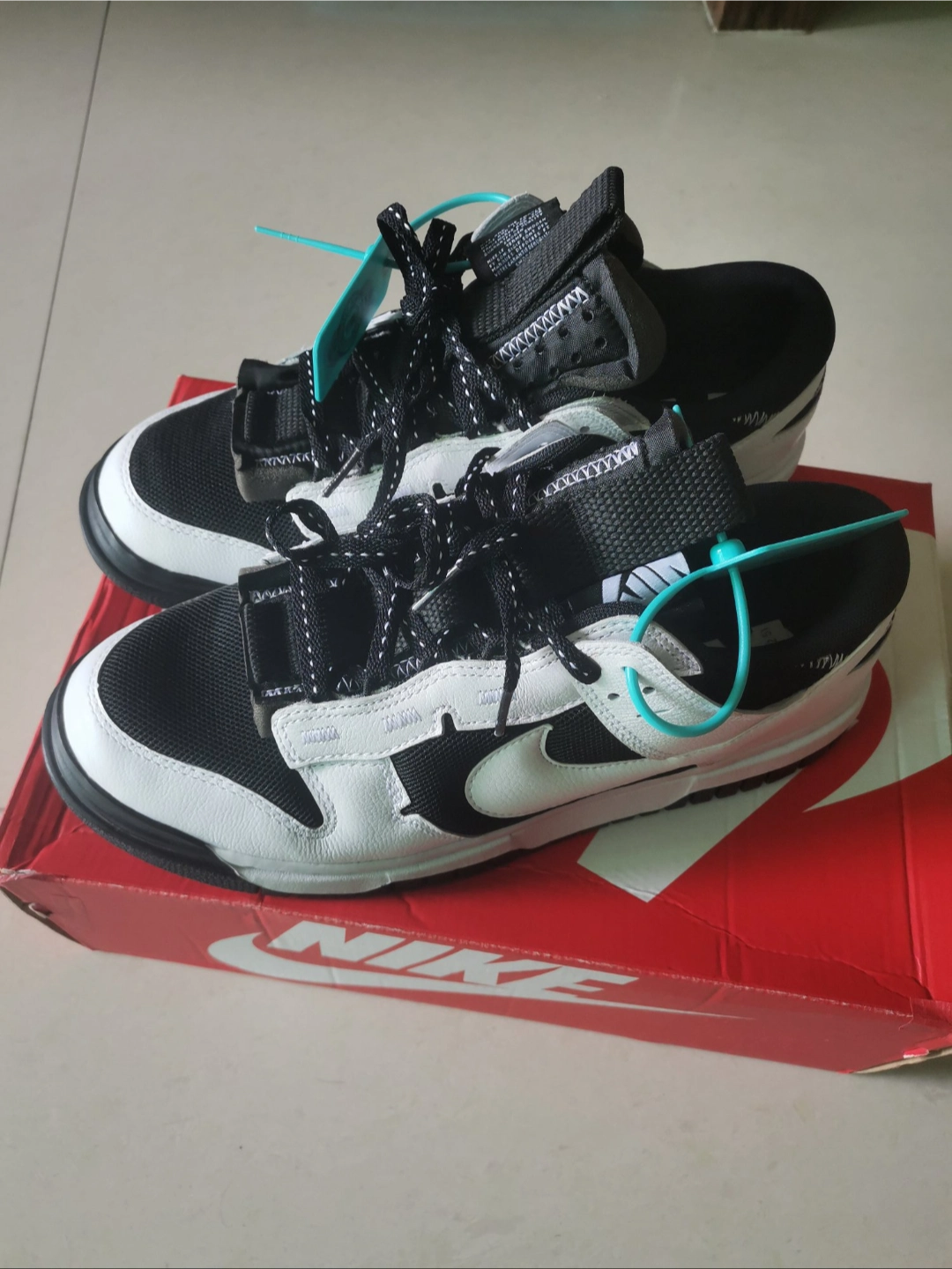 custom review-Nike Air Dunk Jumbo Remastered 'Реверс Панда' Низкие Скейтборд Кроссовки Мужские Черные Белые