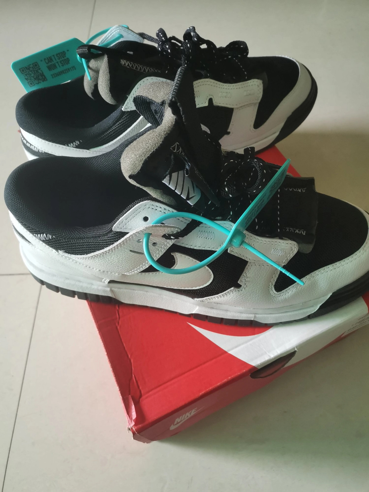 custom review-Nike Air Dunk Jumbo Remastered 'Реверс Панда' Низкие Скейтборд Кроссовки Мужские Черные Белые