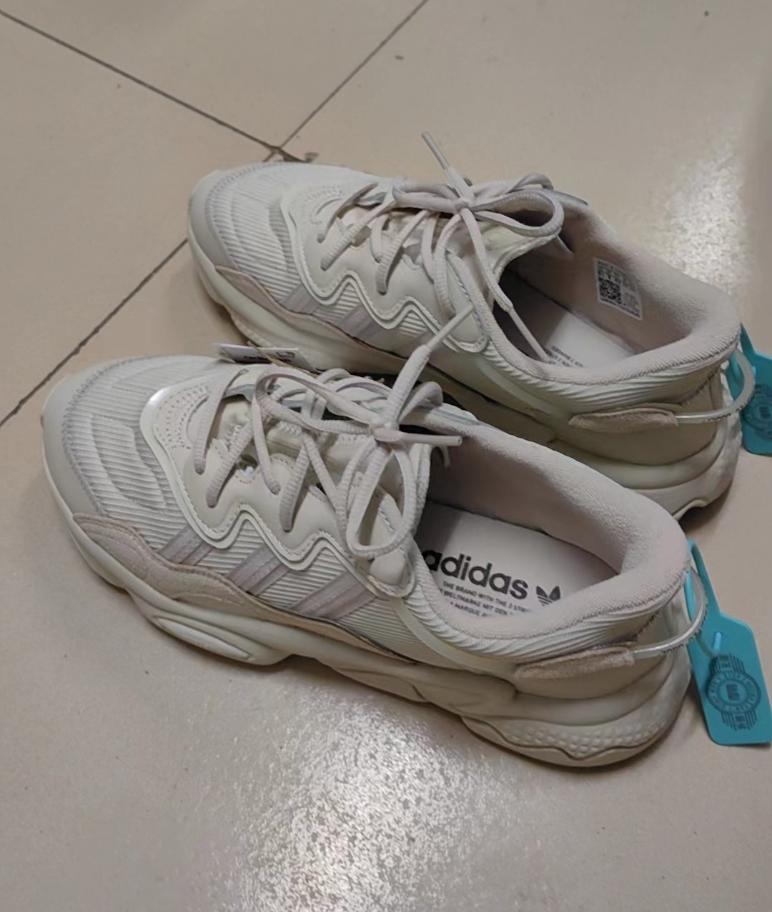 custom review-Adidas Originals Ozweego Устойчивый к истиранию Низкий Топ Повседневная обувь Унисекс Жемчужно-серый