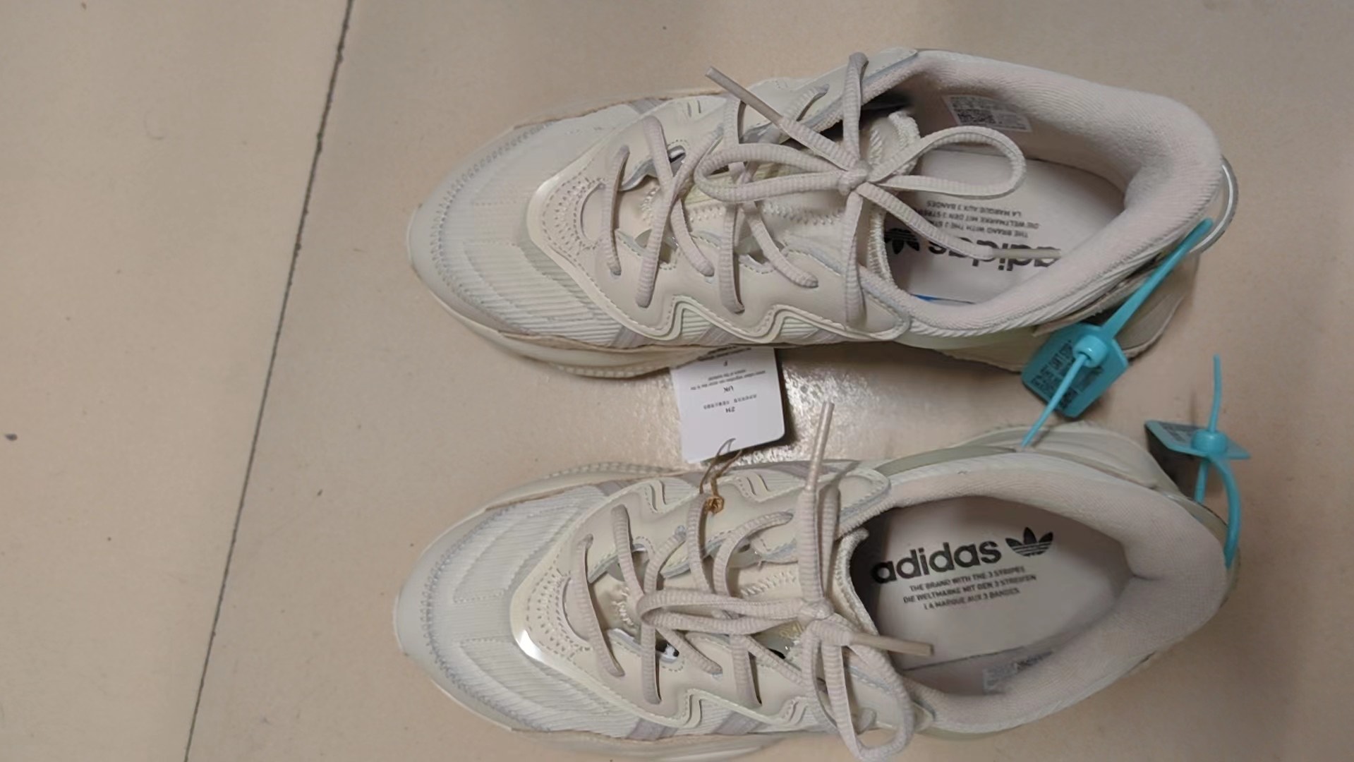 custom review-Adidas Originals Ozweego Устойчивый к истиранию Низкий Топ Повседневная обувь Унисекс Жемчужно-серый