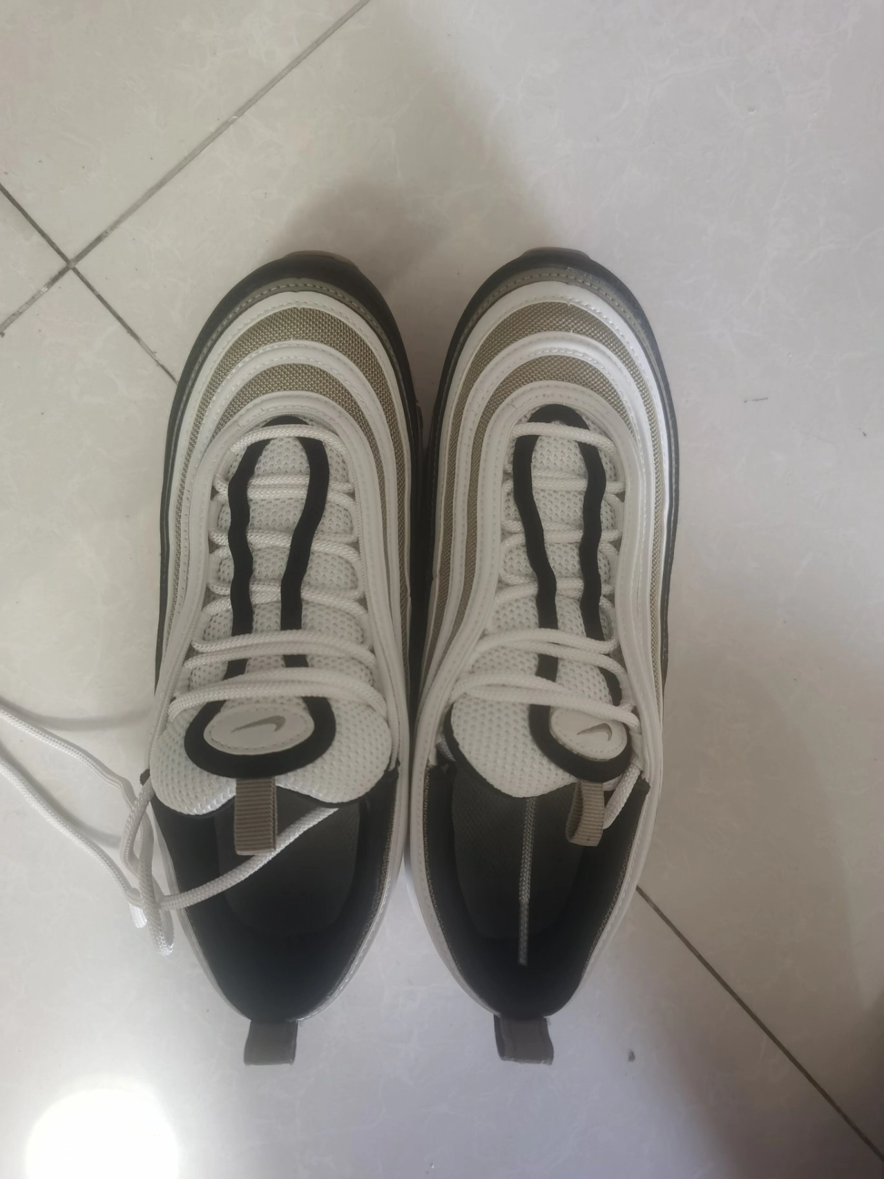 custom review-Nike Air Max 97 Устойчивый к истиранию Низкий Топ Casual Мужской Белый Коричневый