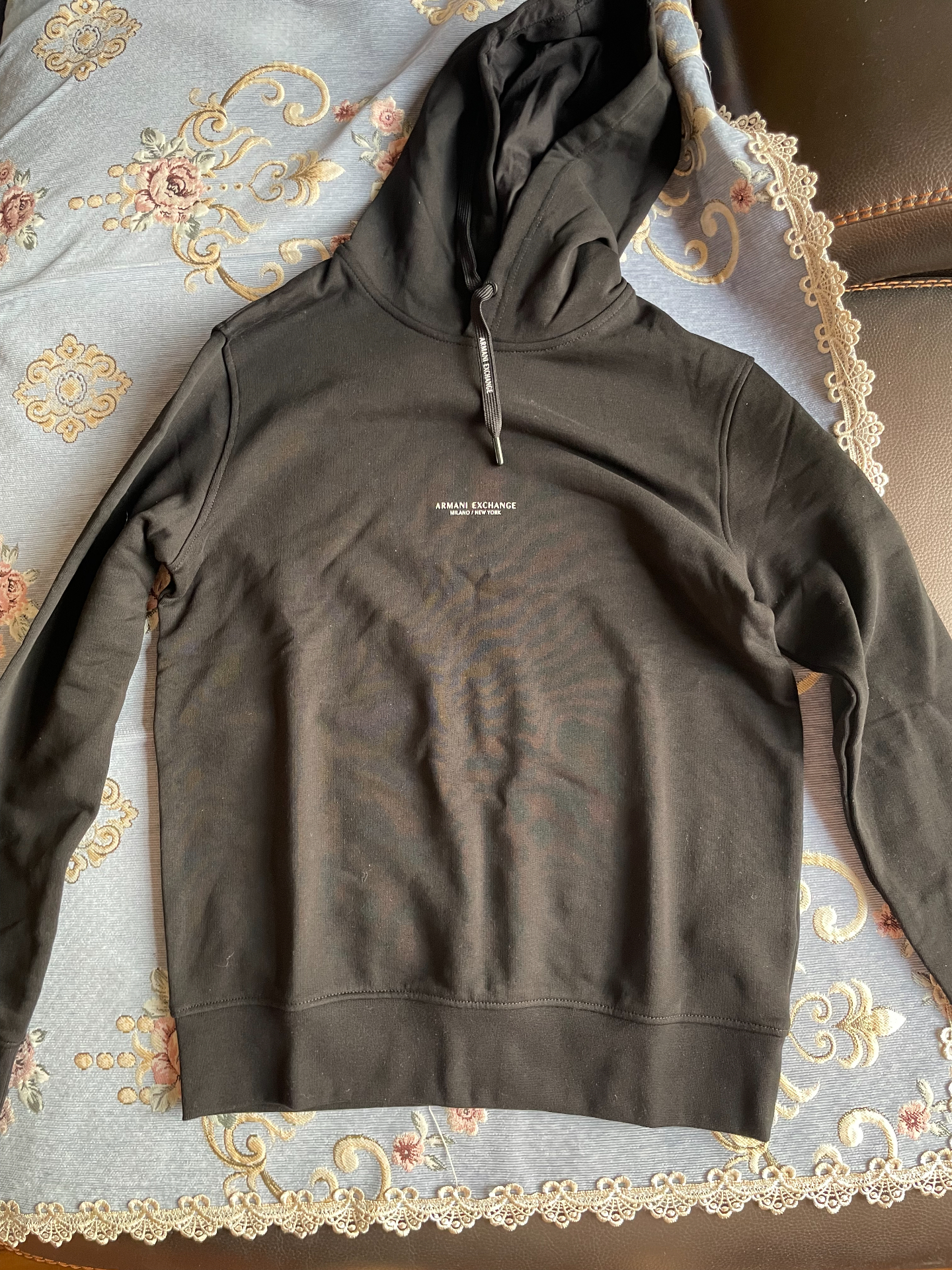 custom review-ARMANI EXCHANGEAE FW22 Толстовка Мужской Черный