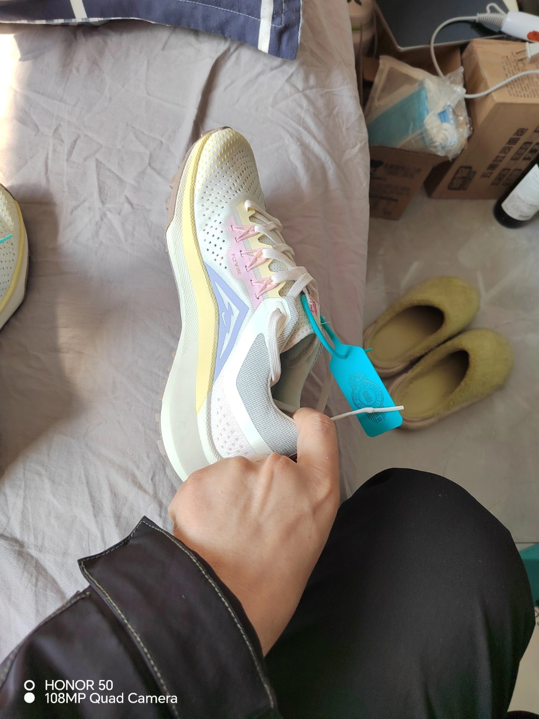 custom review-Nike Pegasus Trail 4 Low Top Trail Беговые кроссовки Женские Бежево-желтый Серо-розовый