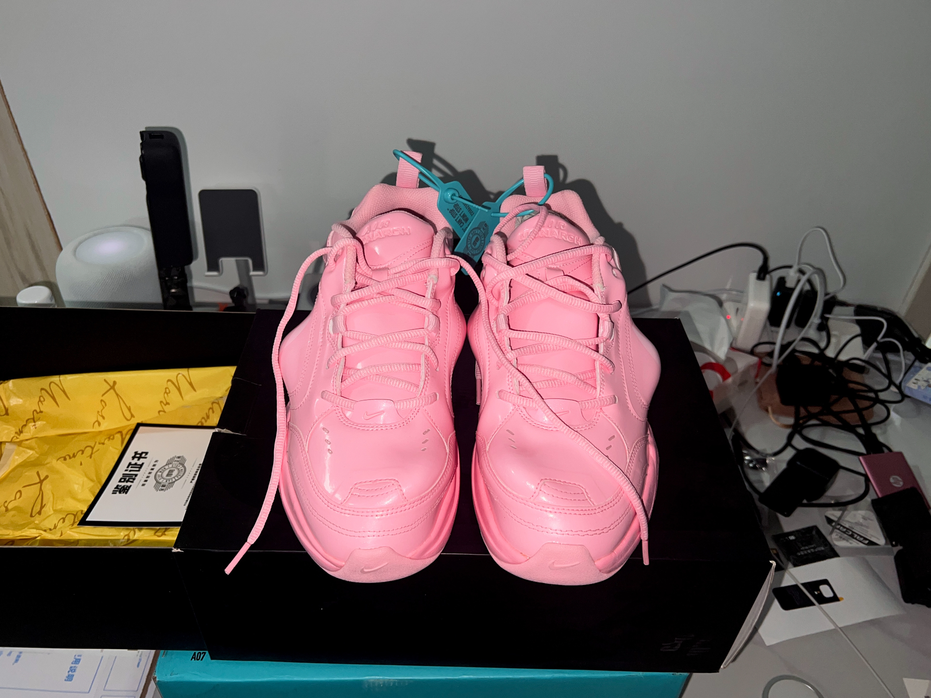 custom review-MARTINE ROSE x Nike Air King 4 Non Slip Легкий Низкий Топ Толстая Подошва Кроссовки Унисекс Розовые