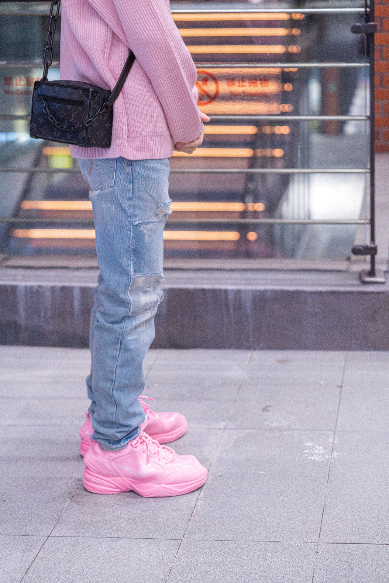 custom review-MARTINE ROSE x Nike Air King 4 Non Slip Легкий Низкий Топ Толстая Подошва Кроссовки Унисекс Розовые