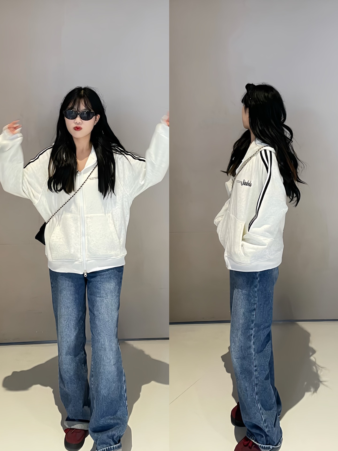 158小个子女生百搭款卫衣