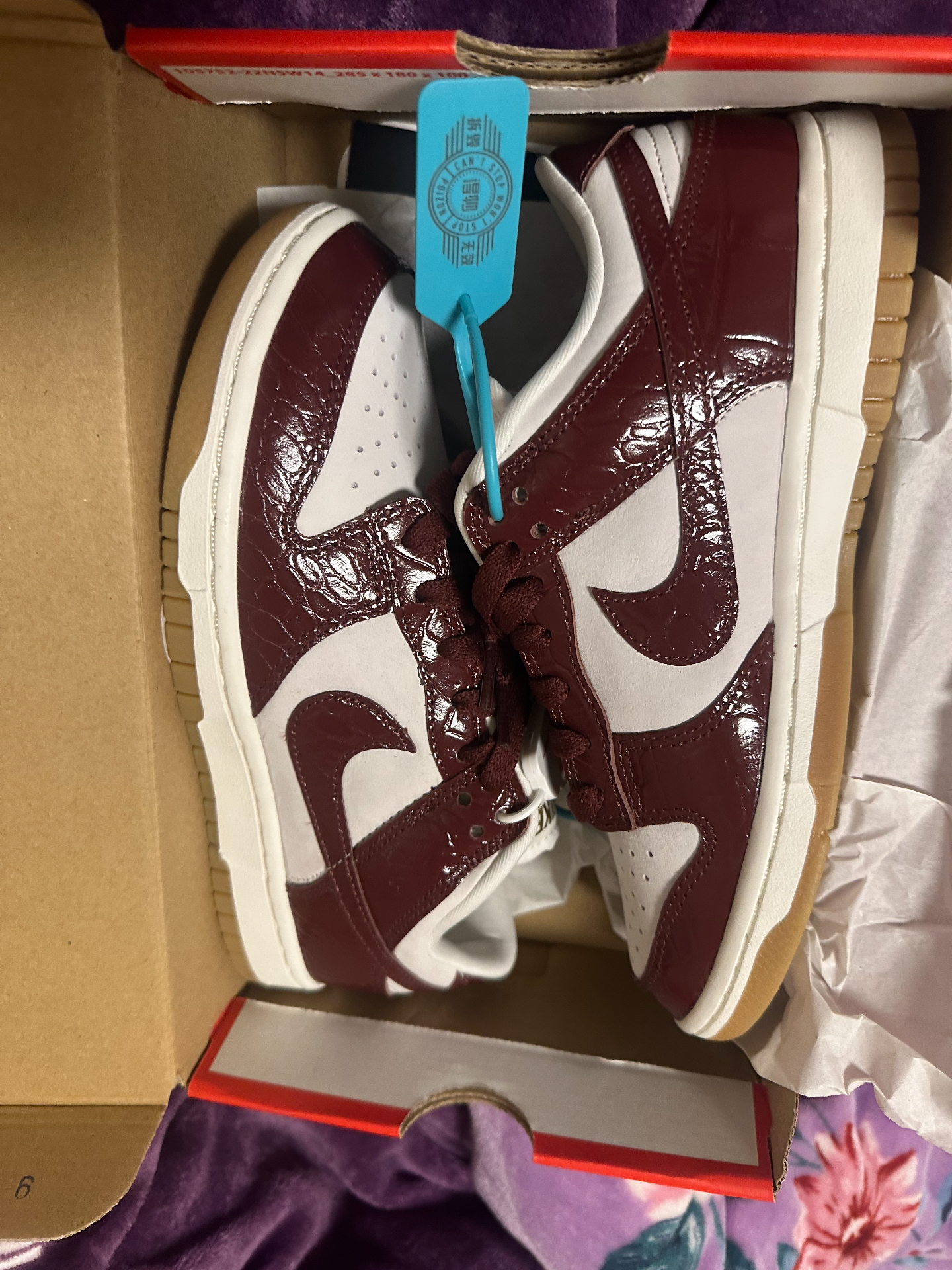 custom review-Nike Dunk Женские 'Командный красный Croc' Низкие Кроссовки для скейтбординга Женские Красно-коричневый Белый