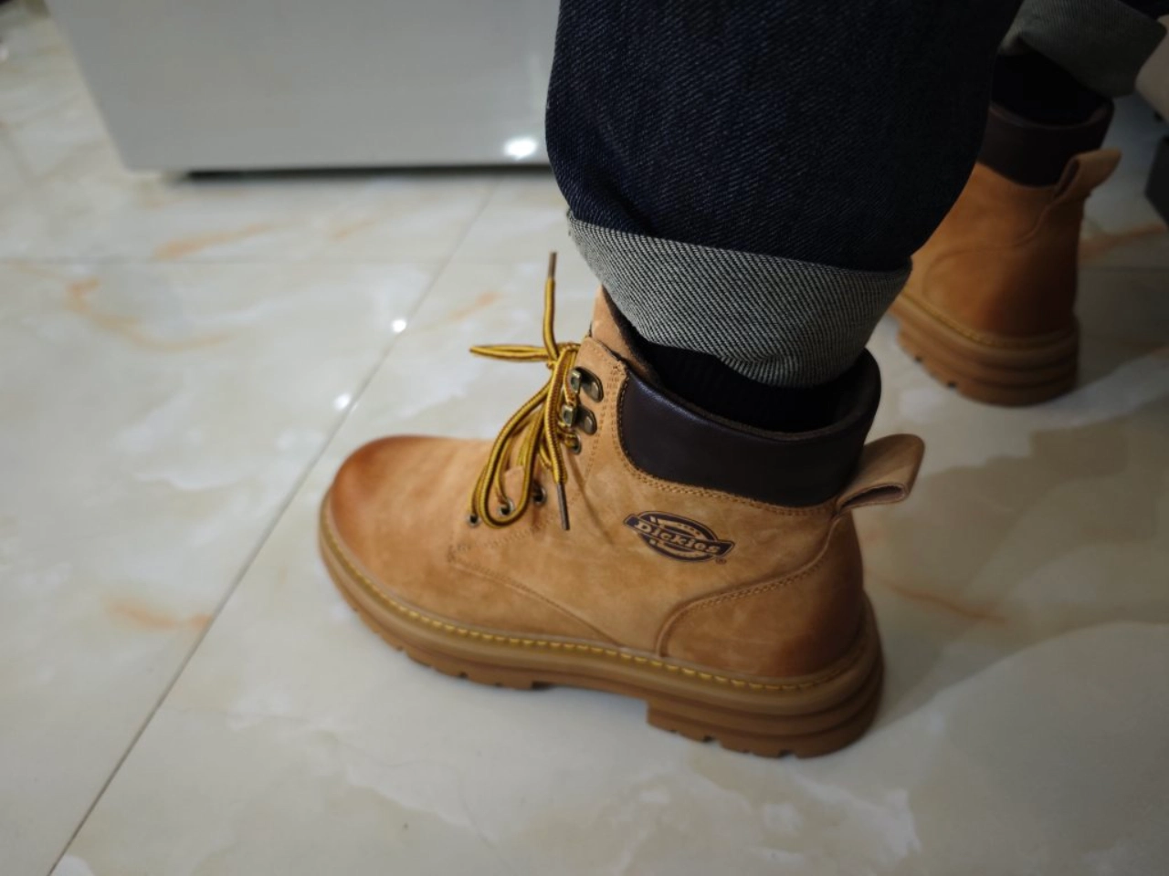 custom review-Dickies Водонепроницаемый и Износостойкий 11,5 см Аутдор Мужской Земляной Желтый